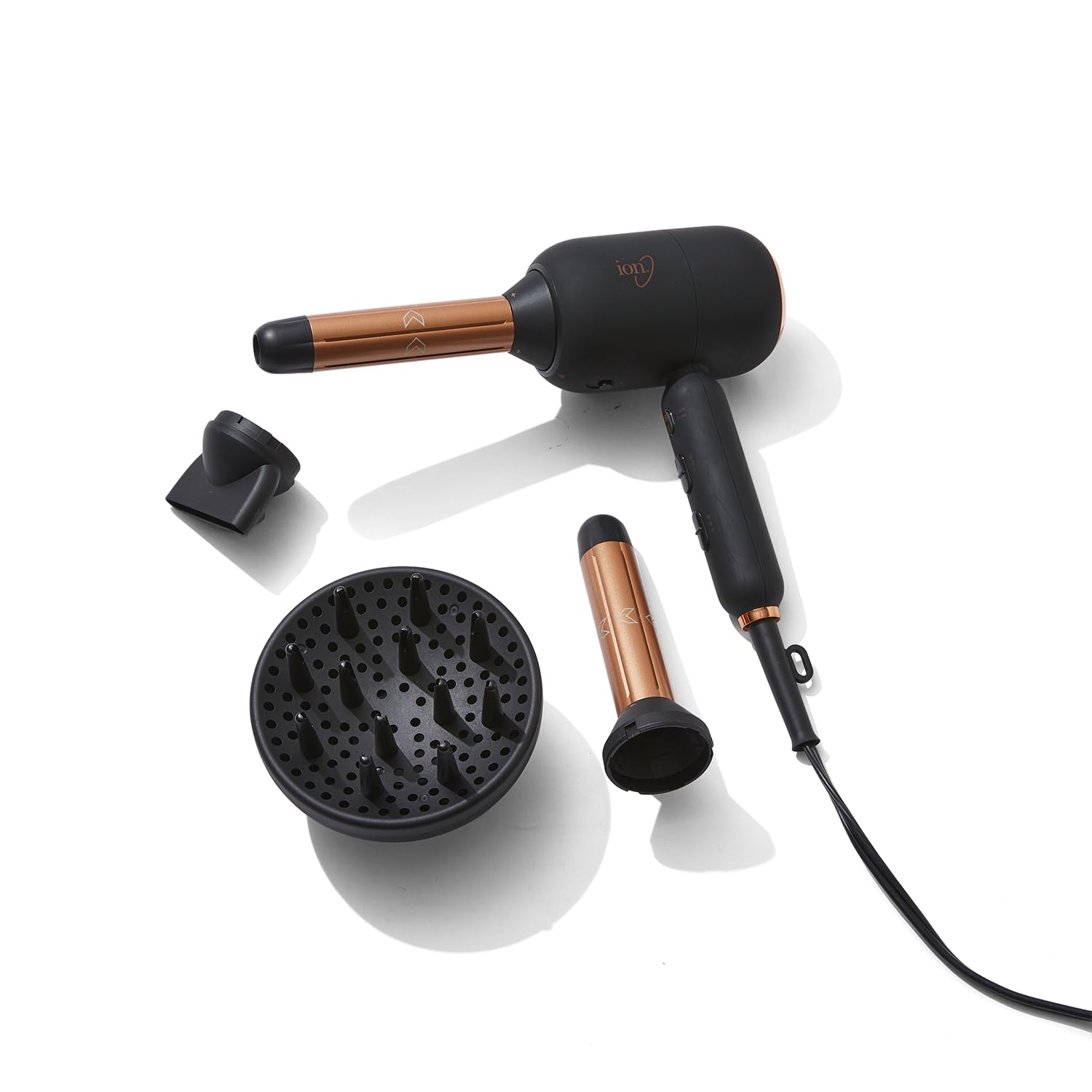 Ion Luxe 4-in-1 Autowrap Airstyler Interchangeable Hair Dryer & Curling Iron Set for Straight, Wavy and Curly Hair - Salon Quality Styling at Home for Daily Use, Parties and Special Occasions