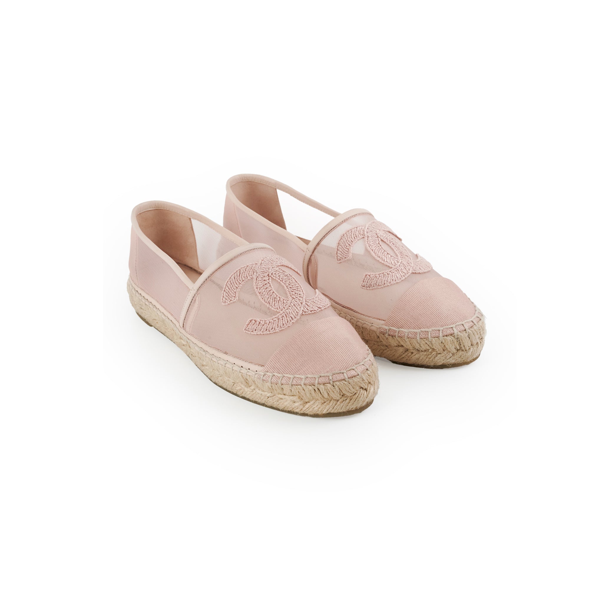 Chanel Pink Cord Cruise Espadrilles Women's Shoes Size 36 - Comfortable Summer Casual Flats for Beach, Vacation & Everyday Wear