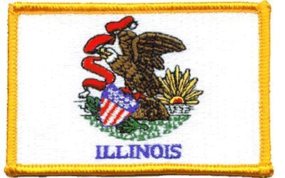 Premium Illinois Iron-on Embroidered Patch - Durable Fabric Patch for Jackets, Bags & Hats - DIY Customization for Clothing & Accessories