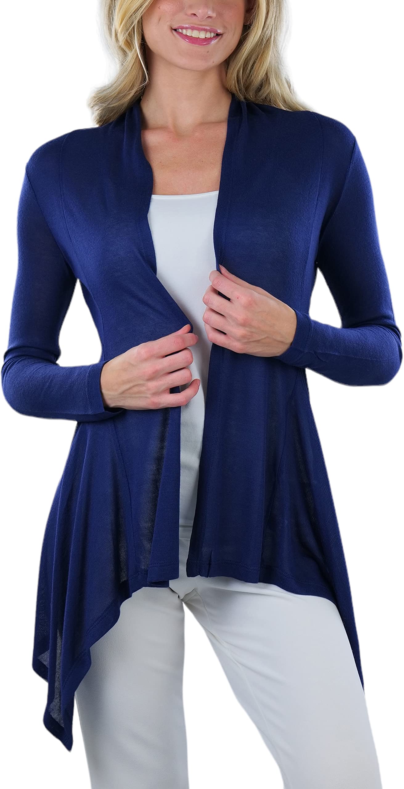Stylish Women's Long Sleeve Open Front Lightweight Cardigan Sweater - Perfect for Office, Casual Outfits & Layering in Fall/Winter