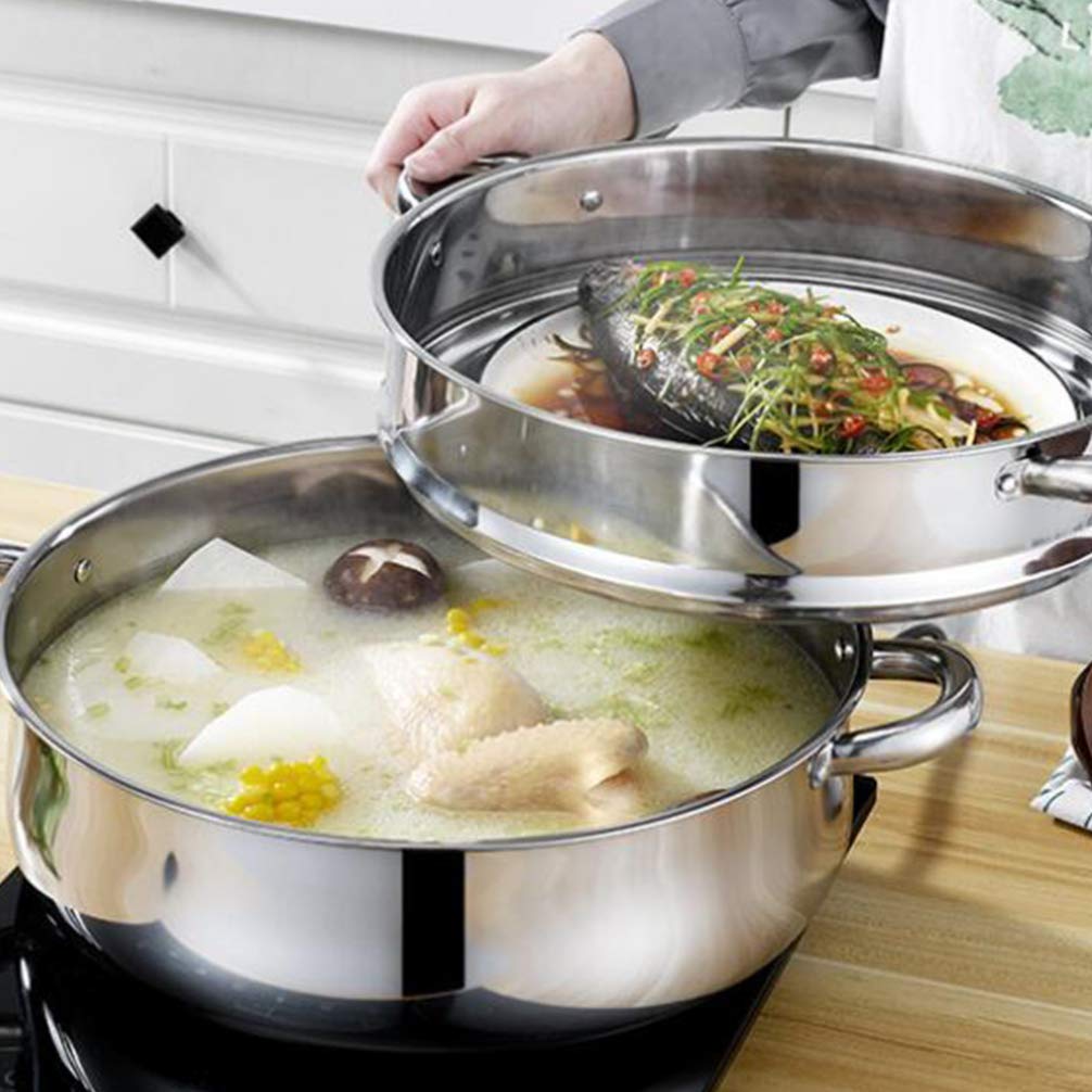 DOITOOL 5-Tier Stainless Steel Steamer Pot Set with Lid - 30cm Multi-Layer Cooking Pot for Vegetables, Dumplings & Seafood | Perfect for Home Kitchen, Restaurants & Asian Cuisine