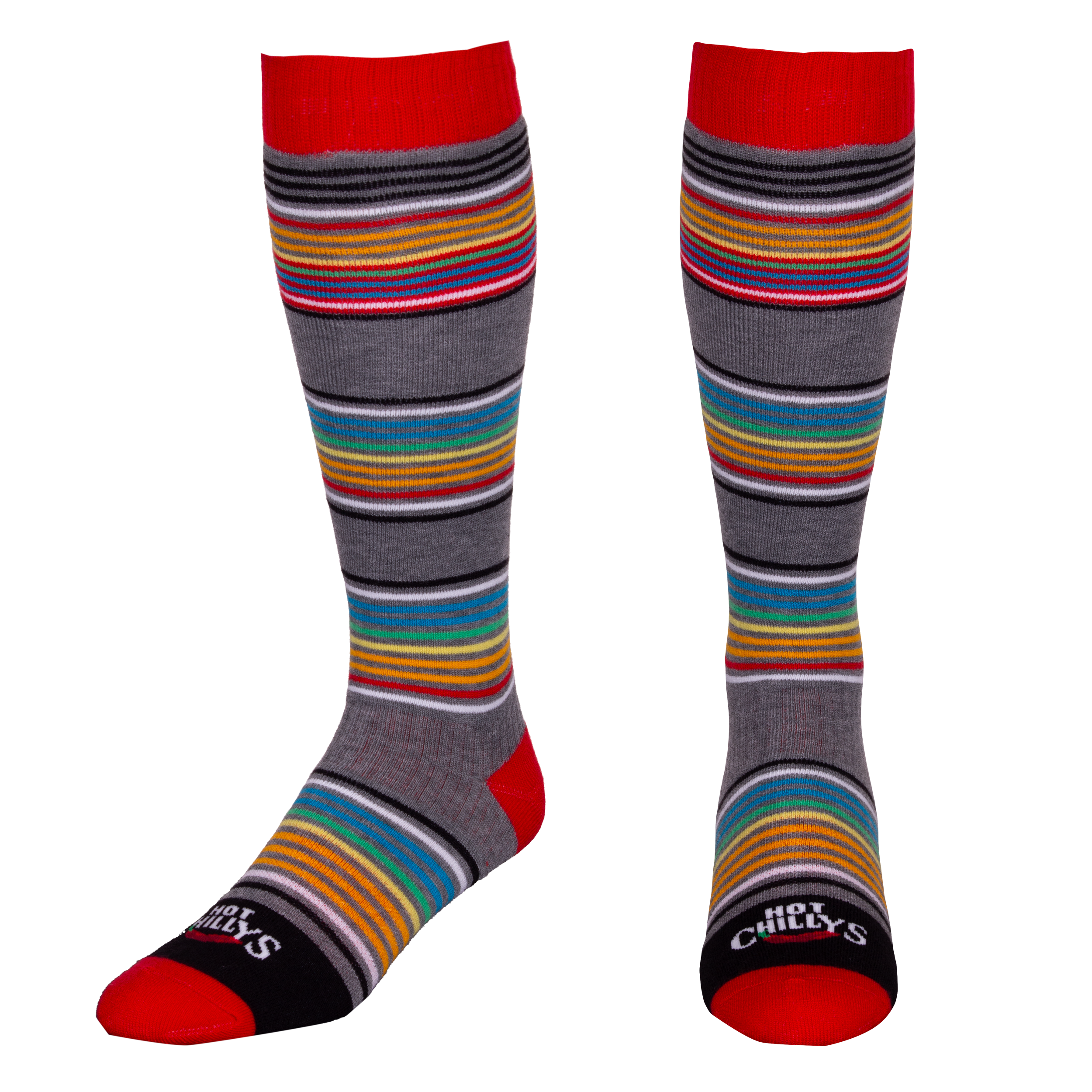 Men's Mid Volume Striped Socks - Breathable Athletic Crew Socks for Running, Hiking & Everyday Wear