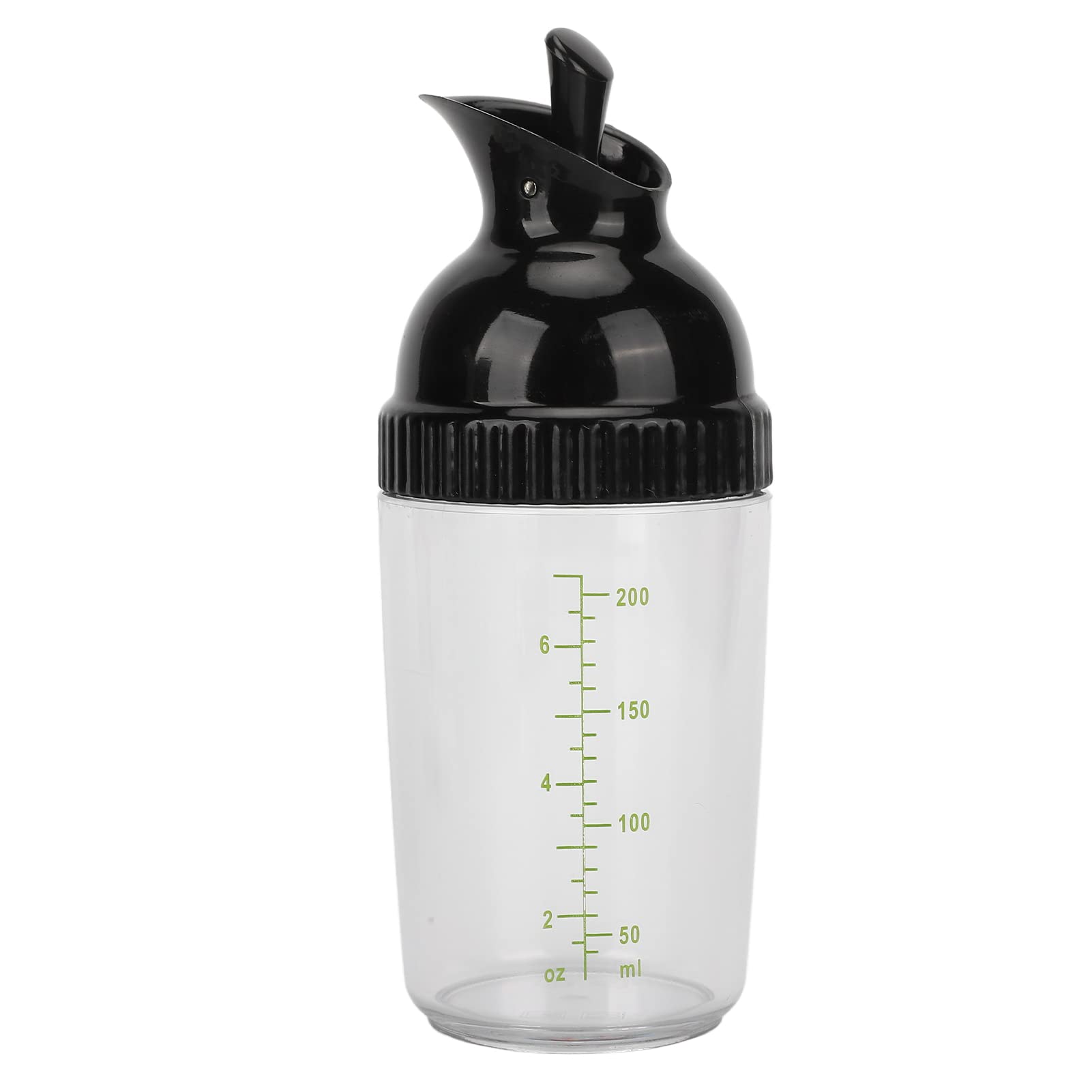 200ml Premium Leak-Proof Shaker Bottle for Salad Dressing - Mix Oil, Vinegar, Lemon, Ranch & Balsamic Sauce - BPA-Free Food Grade Plastic - Perfect for Kitchen, Camping & Meal Prep (Black)