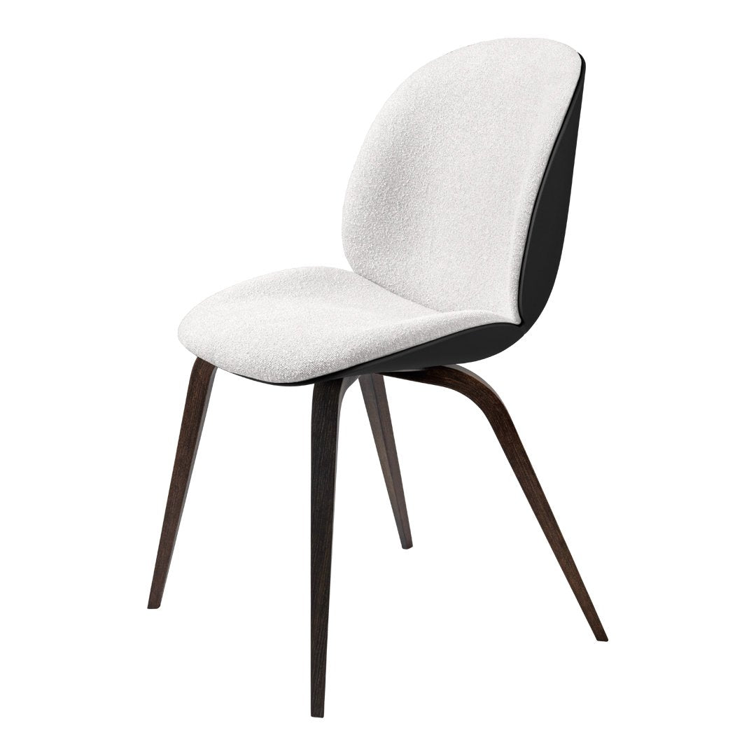 Beetle Dining Chair with Front Upholstery & Smoked Oak Base - Modern Kitchen & Dining Room Seating for Home & Restaurant