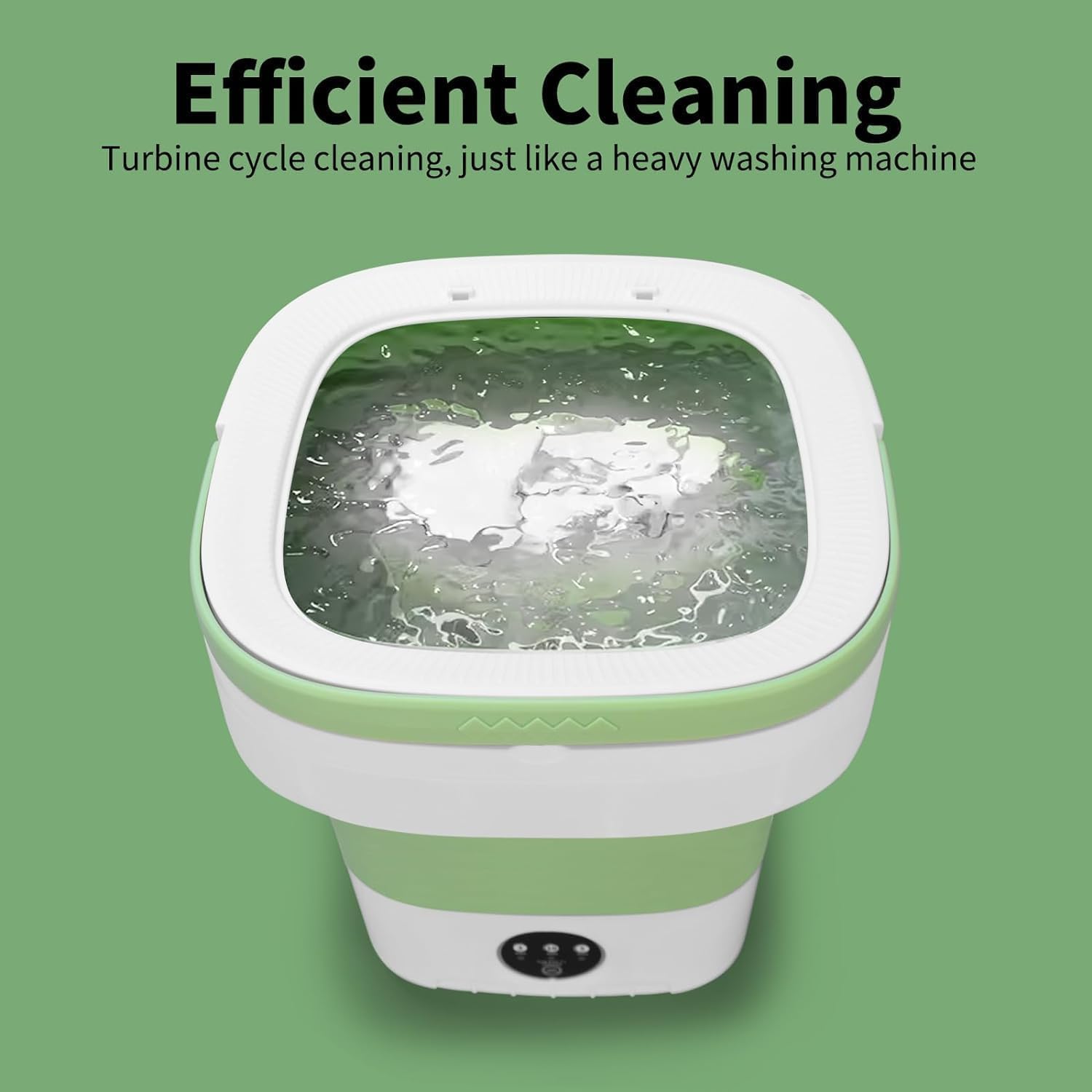 Portable Washing Machine 12L - Compact Mini Washer Dryer Combo with 3 Wash Modes for Underwear, Baby Clothes, Socks & Delicates | Foldable Travel Washer for Apartments, Dorms, RVs, Camping & Hotels | Perfect for Small Space Living & Travel Laundry Needs