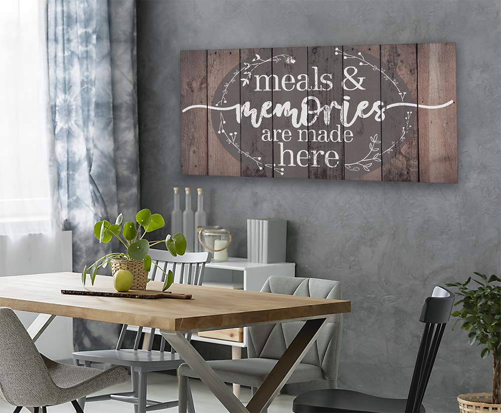 24x48 Stretched Canvas Wall Art - Wood Style Kitchen Decor, Farmhouse Dining Room Sign, Restaurant & Pantry Wall Print - Perfect Housewarming Gift for Home, Kitchen & Dining Room Decorations | Ideal for Farmhouse, Rustic & Modern Interior Design