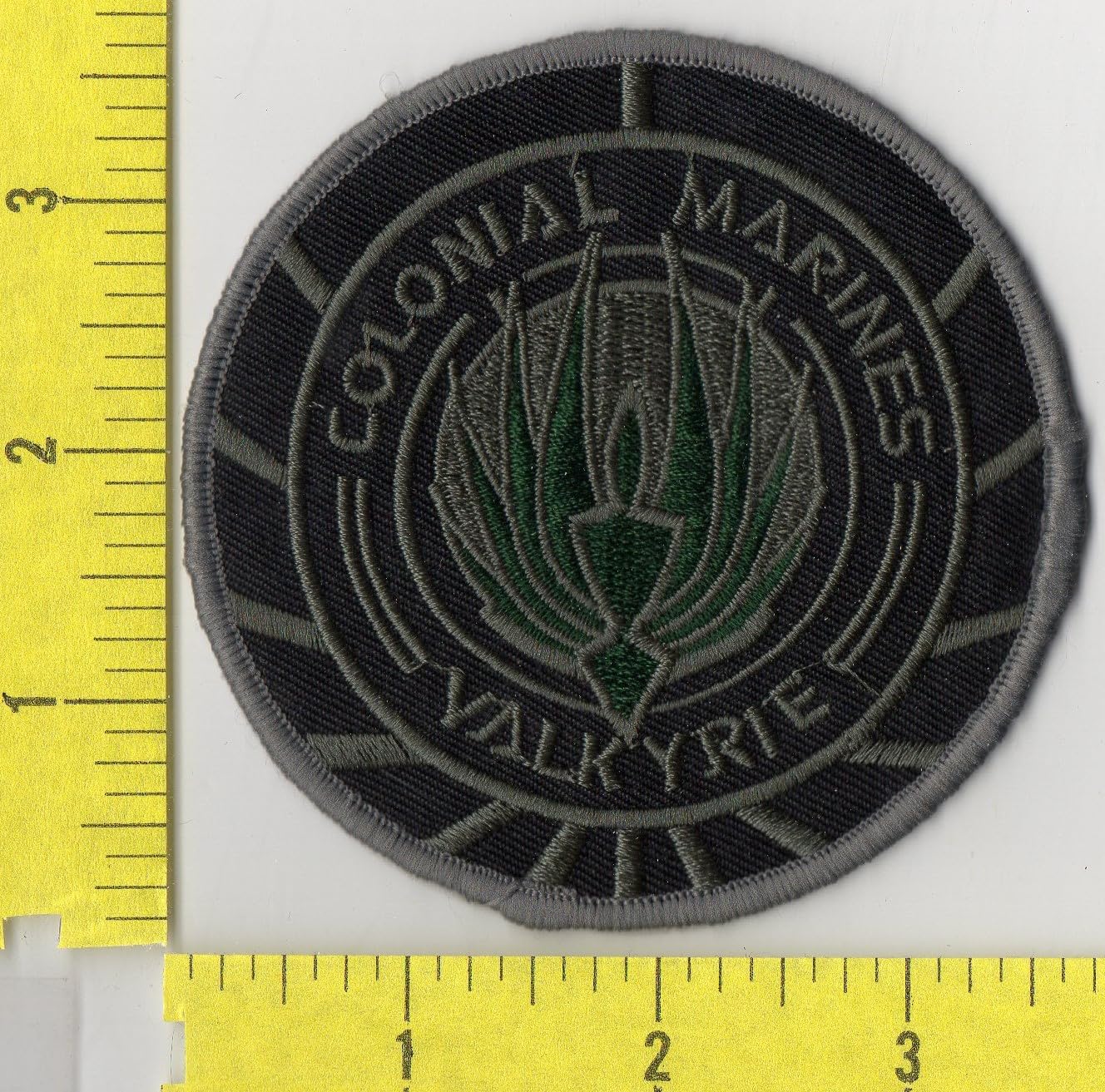 BSG C-M Valkyrie Logo Iron On Patch - Embroidered Military Style Badge for Jackets, Vests & Backpacks - Perfect for Cosplay, DIY Crafts & Uniform Customization