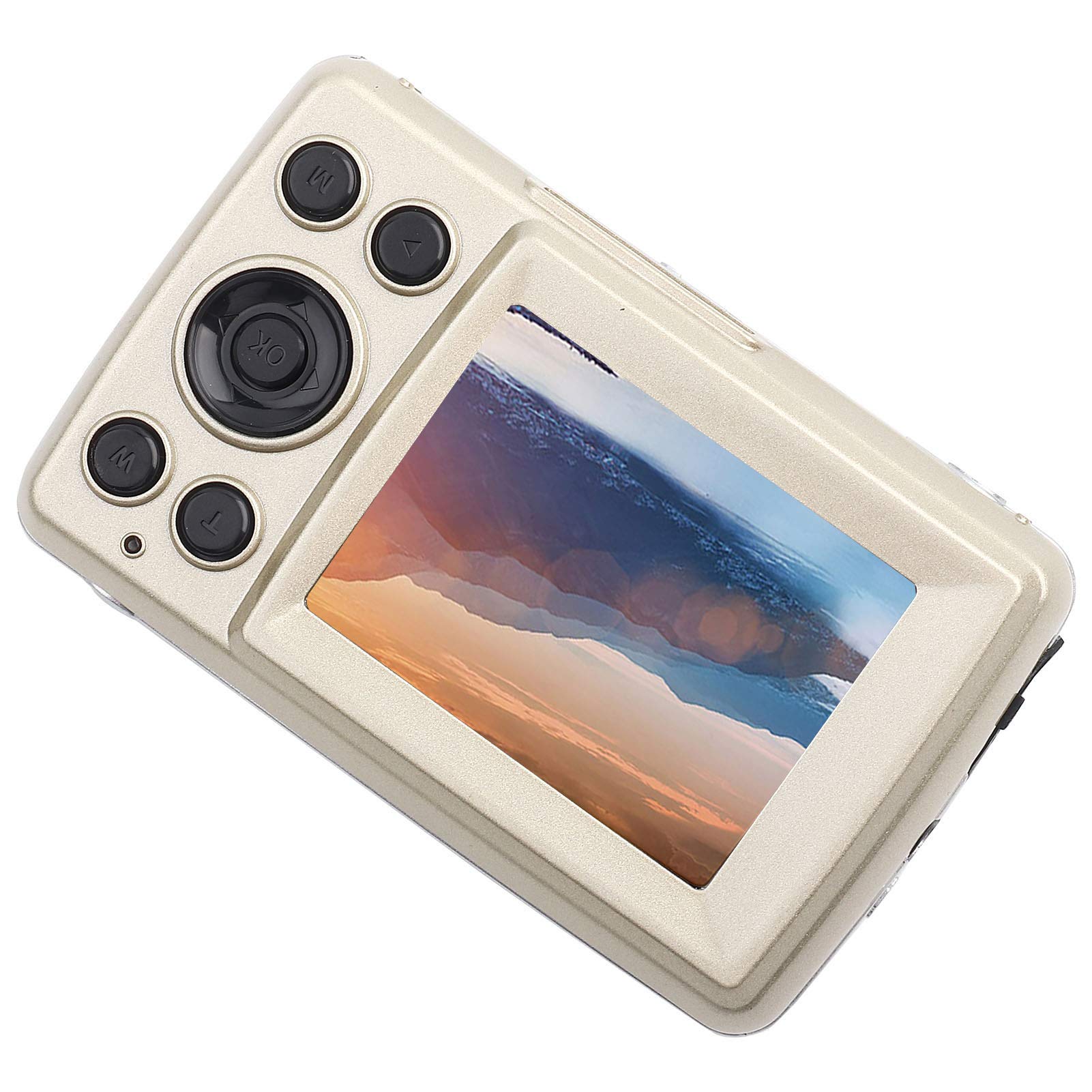 Lyrlody 16MP 720P HD Compact Digital Camera - 2.4 Inch LCD Screen, Portable Video Camera for Vlogging, Travel & Family (Gold, 9.5 x 5.5 x 2.5 cm) - Perfect for Beginners, Kids, Seniors & Everyday Photography