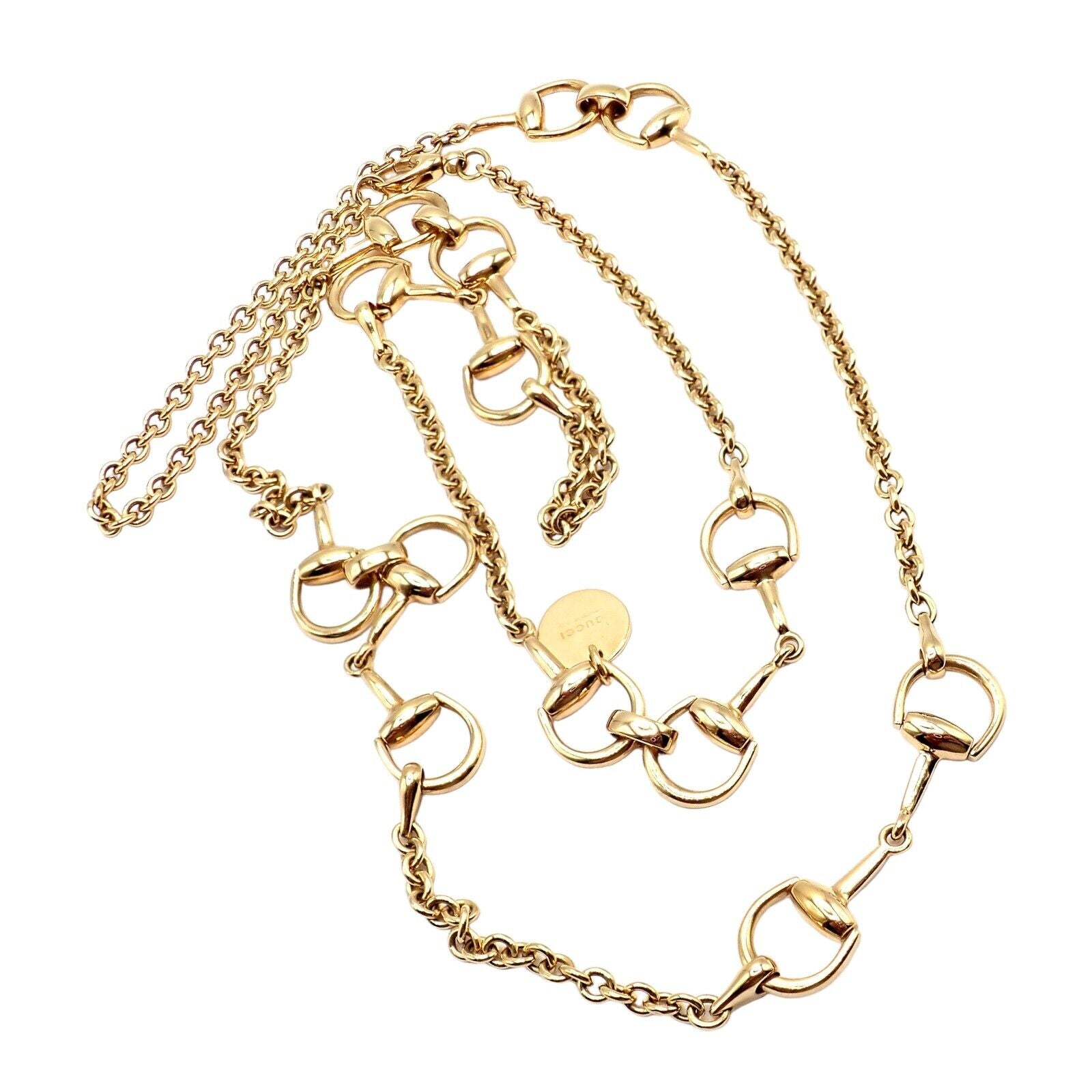 Authentic Gucci 18k Yellow Gold Horsebit 34.5