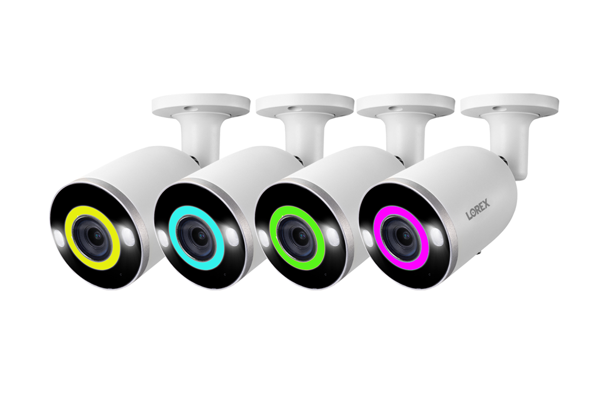 Lorex 4K Ultra HD Wired Bullet Security Camera with Smart LED Lighting & AI Motion Detection - Outdoor Home Surveillance for Driveway, Garage & Business Security