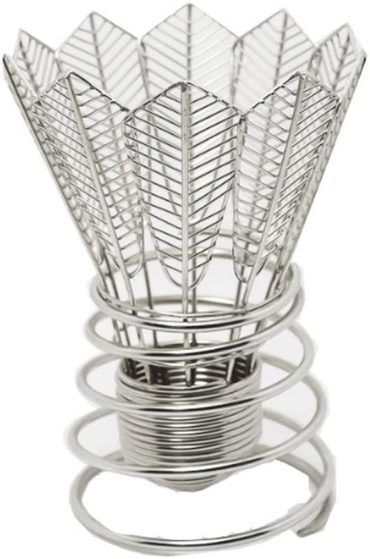 Creative Badminton-Shaped Pencil Holder - Chrome Pen Cup for Office Desk, School Supplies & Jewelry Organizer | Perfect Gift for Students, Teachers & Stationery Lovers