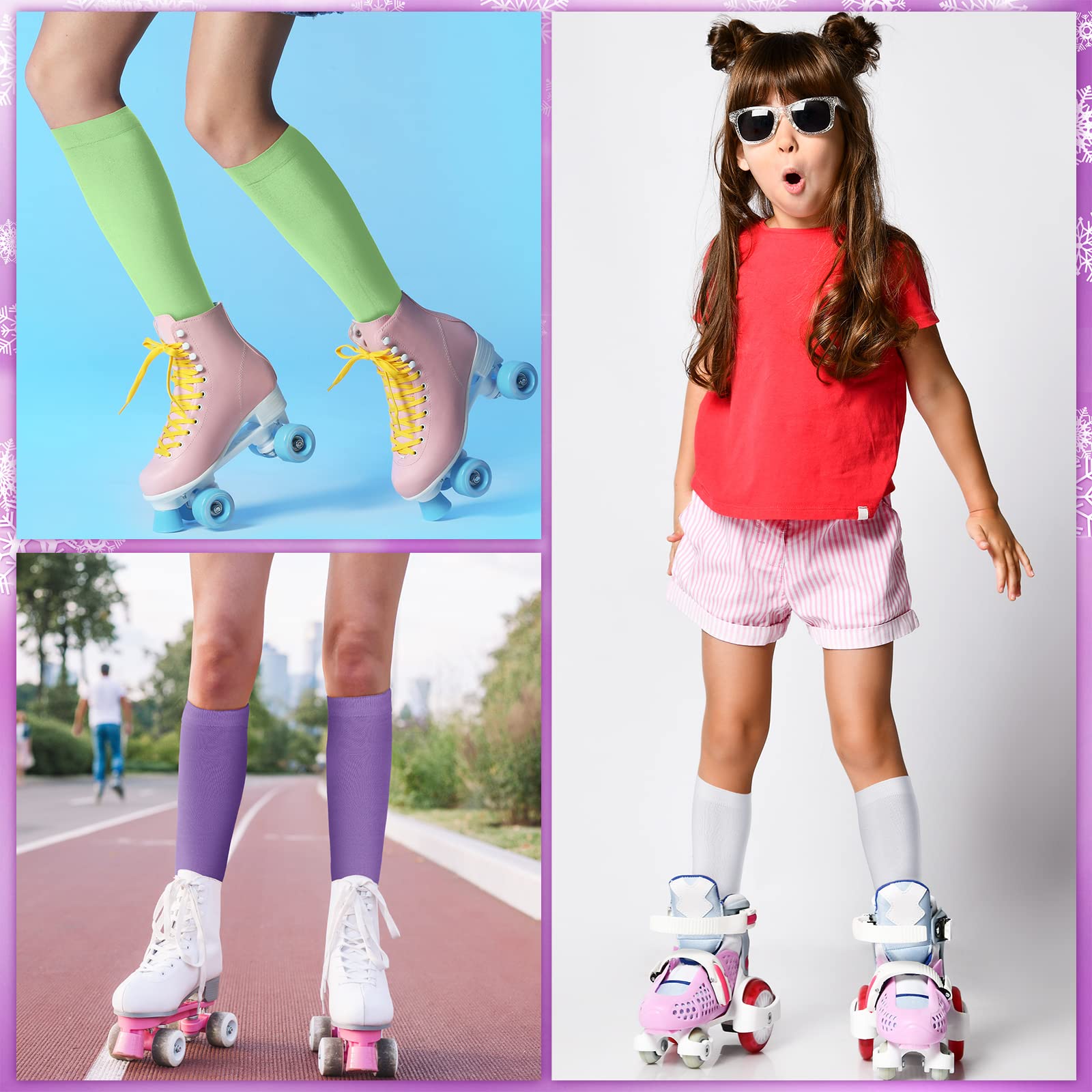 **Giegxin 6 Pairs Women's Cotton Compression Socks for Roller Skating, Sports & Fitness – Breathable & Supportive for Women, Girls & Youth**    *(Perfect for Roller Skating, Running, Gym Workouts & Everyday Comfort!)*