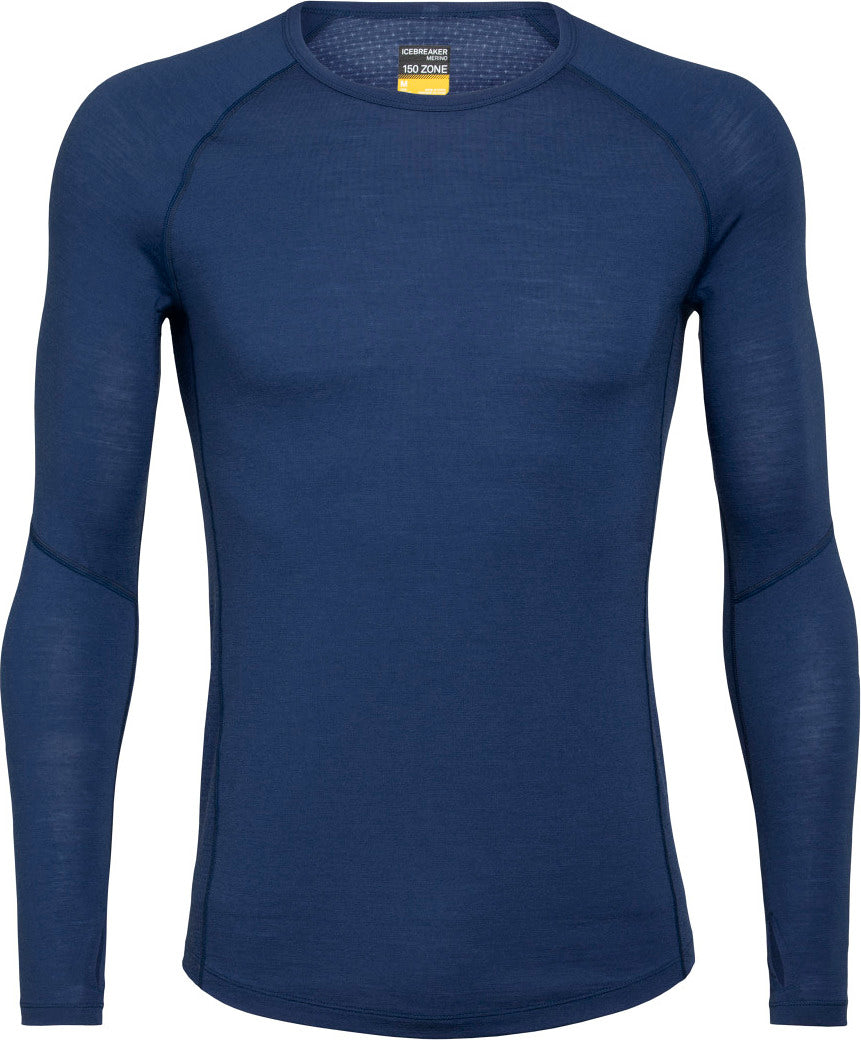 150 Zone Long Sleeve Crew Neck Thermal Shirt for Men - Moisture Wicking Base Layer for Cold Weather, Hiking & Outdoor Activities