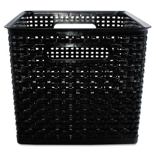 AVT40328 - Premium Plastic Weave Bins for Home & Office Organization - Perfect for Storage, Shelving, and Closet Organization