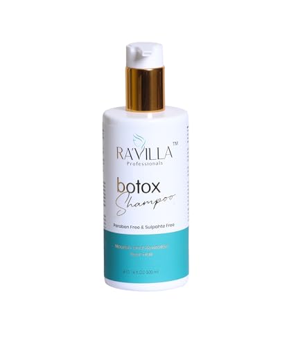 RA'VILLA BOTOX SHAMPOO 300ml - Hair Repair & Volumizing Shampoo for Damaged Hair - Sulfate Free & Keratin Enriched - Salon Quality Treatment for Frizz Control & Shine Enhancement - Perfect for Daily Use & Color Treated Hair