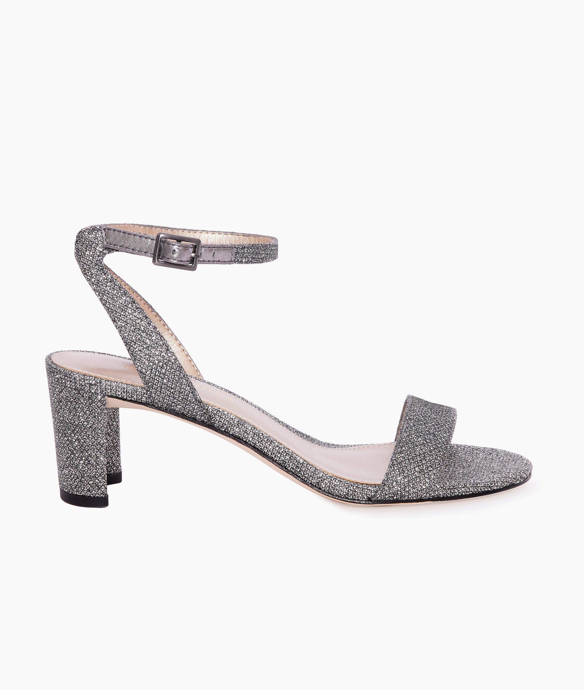 Moira 2 Low Heel Shoes for Women - Comfortable Pewter Block Heels for Work, Office & Dressy Occasions