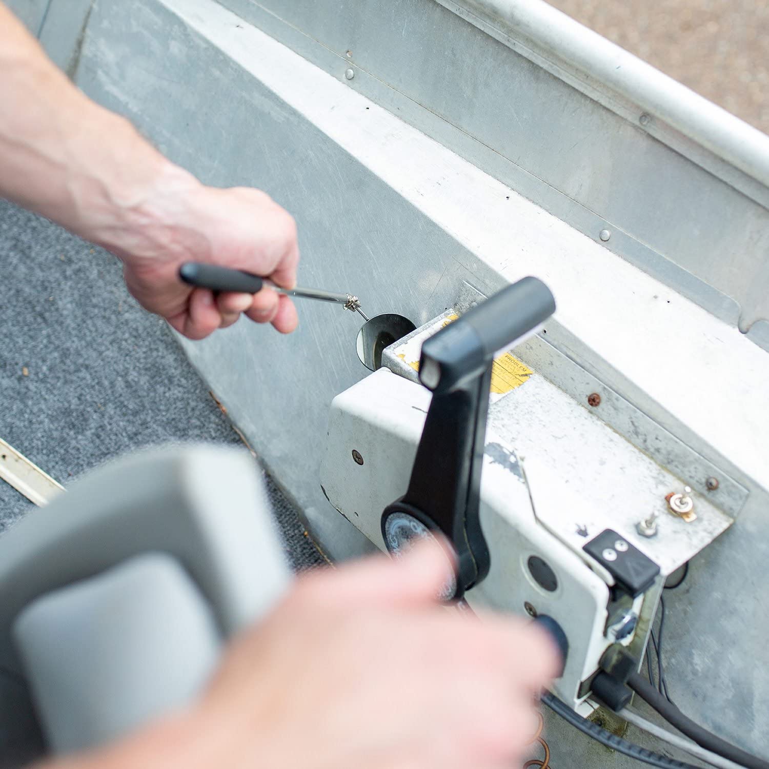 Hyper Tough Inspection Mirror - 360° Swivel & Extendable (8-17.5 Inches) | Perfect for Automotive, HVAC & Home Maintenance