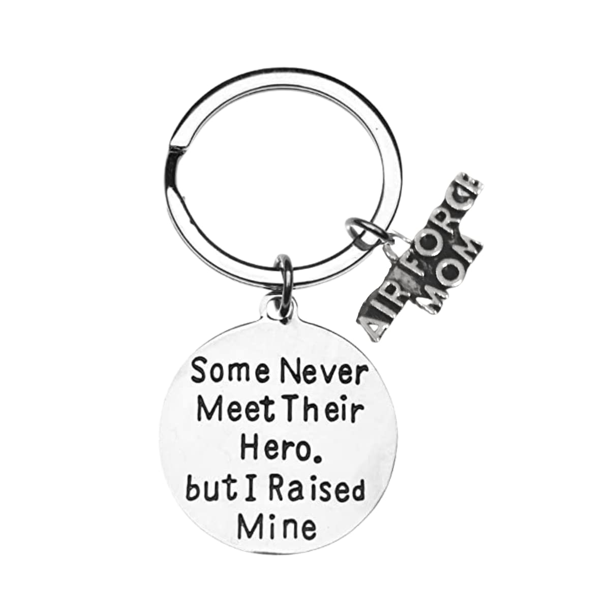US Air Force Mom Charm Keychain - Military Mother Jewelry Gift for Air Force Corps - Perfect for Military Appreciation, Mother's Day & Patriotic Gifting