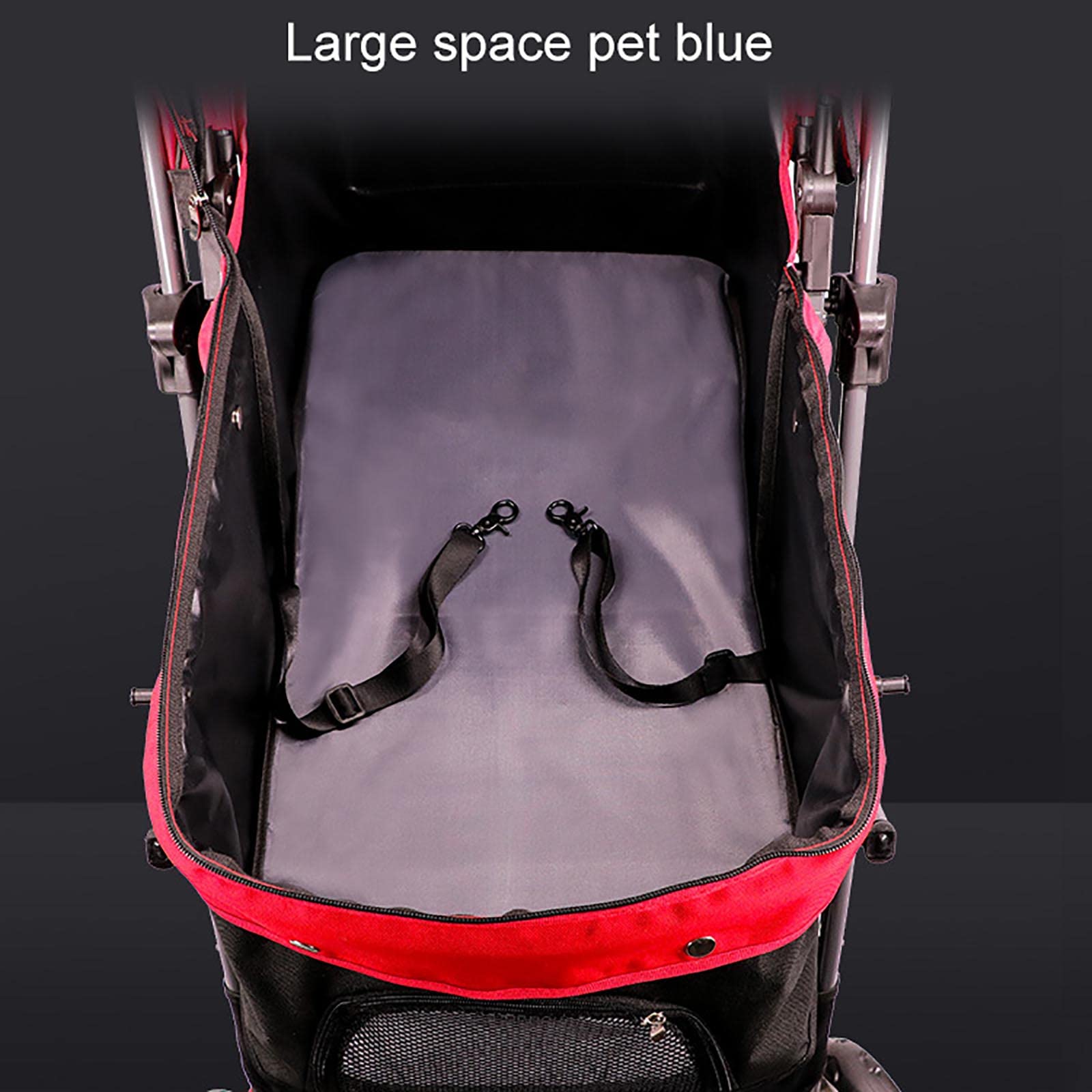 4-Wheel Pet Stroller for Small to Medium Dogs & Cats - Foldable Travel Carrier with Storage Basket & Removable Liner | Perfect for Outdoor Walks, Vet Visits & Shopping Trips