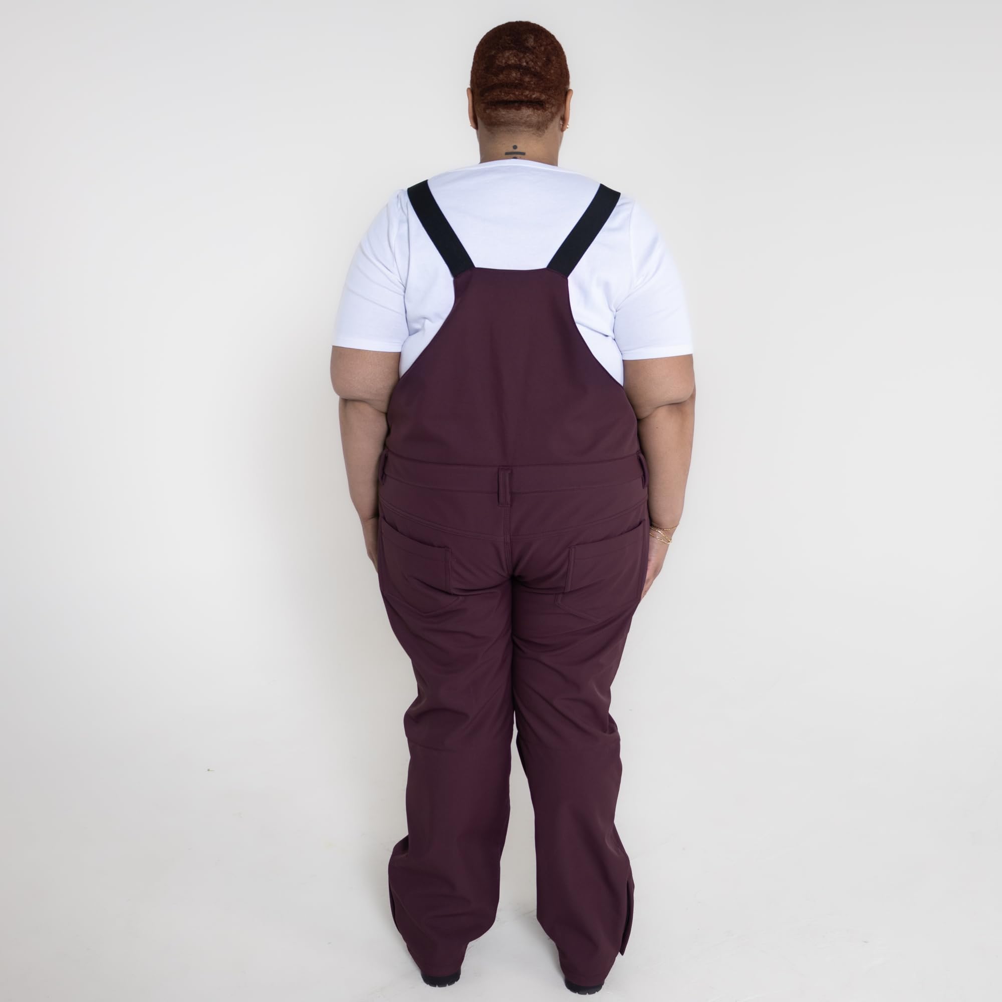 1X-6X Women's Plus Size Soft Shell Stretch Snow Ski Bib Overalls - Waterproof Winter Pants for Skiing, Snowboarding & Outdoor Activities