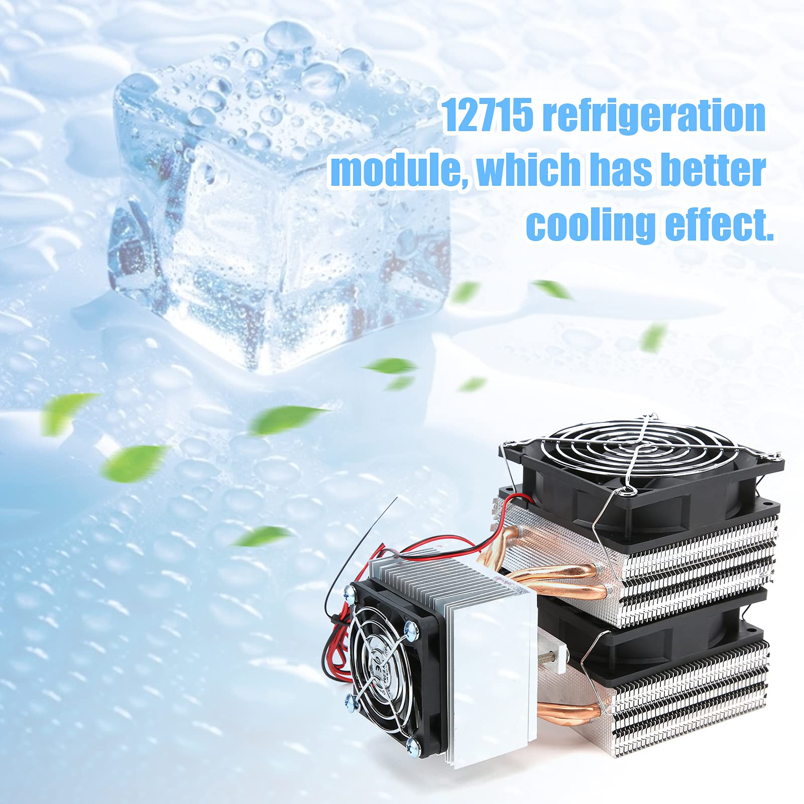 12V Peltier Cooler DIY Kit - High-Efficiency Thermoelectric Refrigeration System for Mini Air Conditioners, Cooling Devices, and Radiators - Ideal for Home, Office, and Car Use