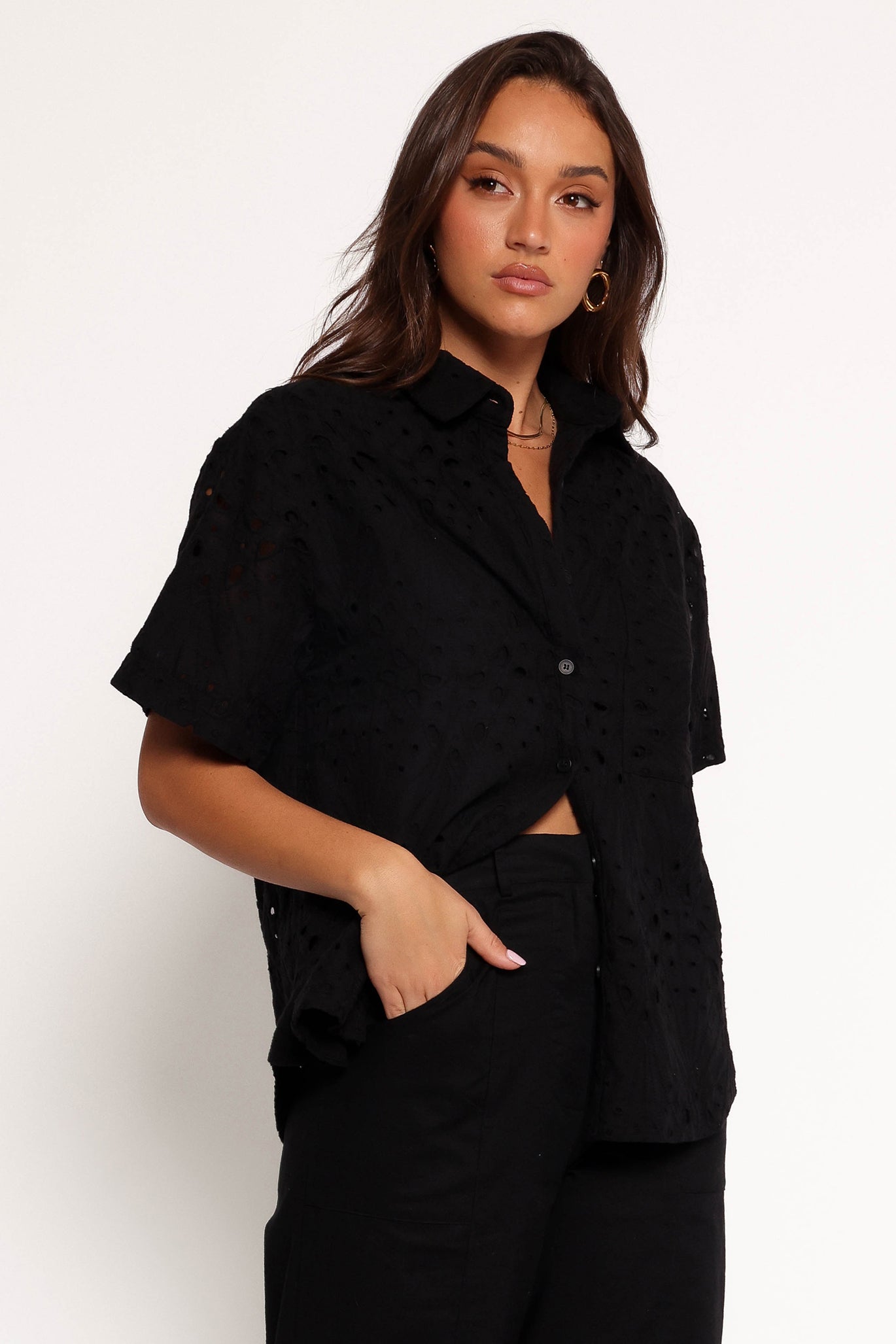 Kamala Shirt for Women - Stylish Black Blouse for Casual & Office Wear | Comfortable & Trendy Top for Everyday Outfits