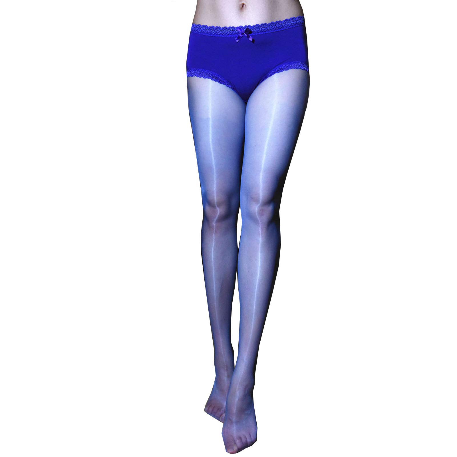 Leesuo Women's Sexy 1D Oil Shiny Glossy Pantyhose - See Through Sheer High Elastic Stockings & Tights for Party, Date Night & Special Occasions