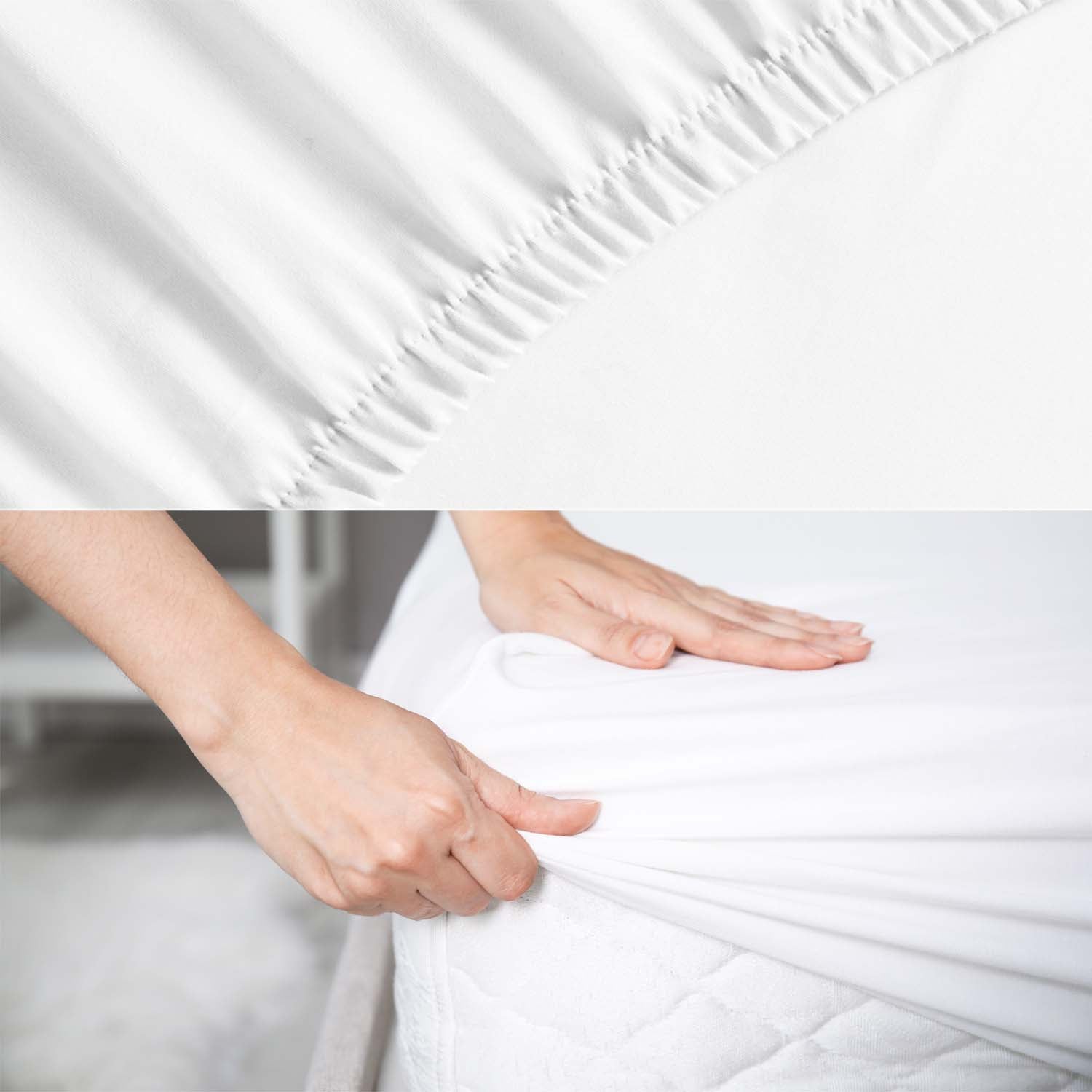 Premium 100% Cotton White Percale Fitted Bed Sheets - Hotel Quality, Ultra Soft & Breathable - Set of 3/6/12 - Perfect for Master Bedroom, Guest Room & Vacation Homes