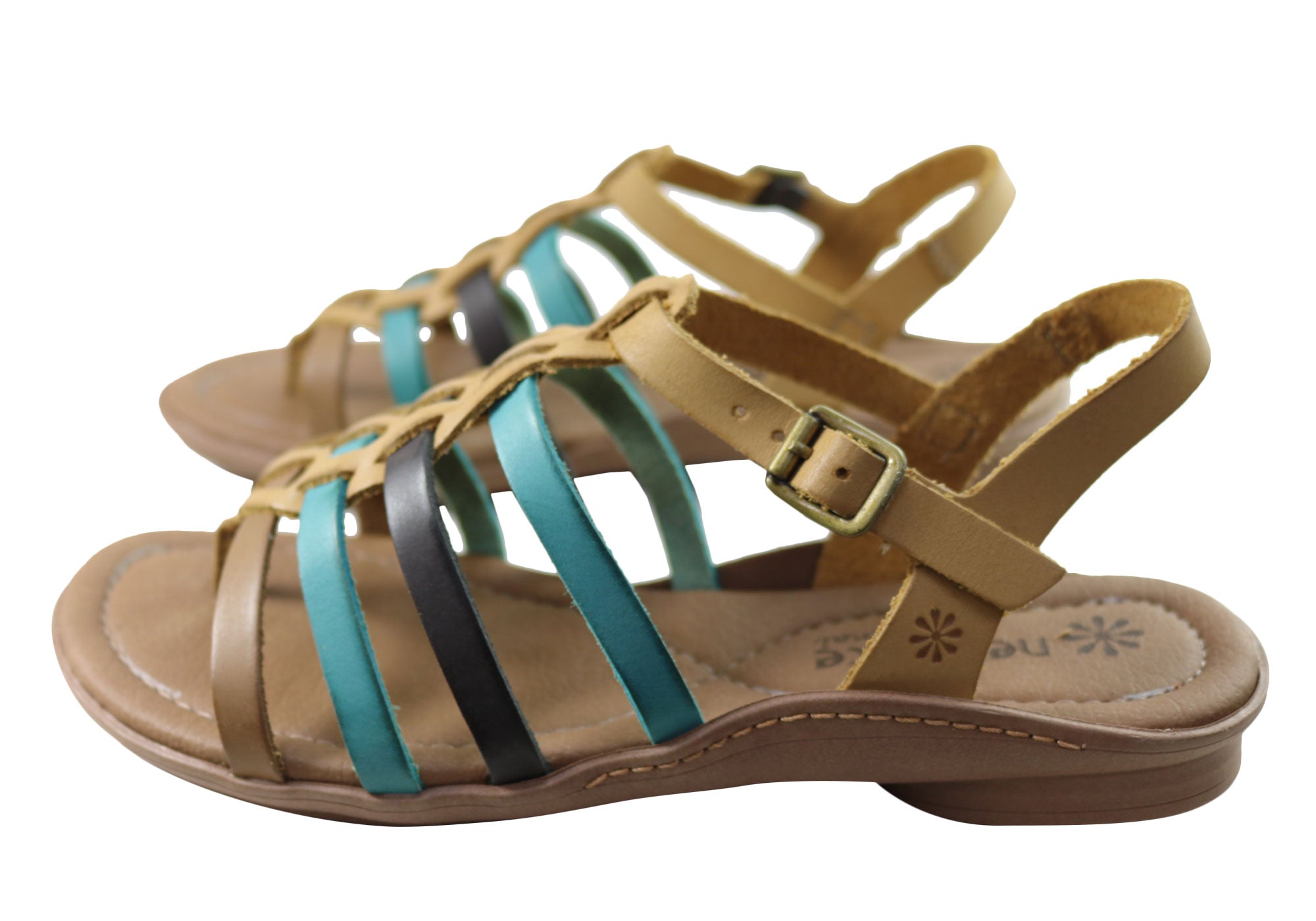 New Women's Comfortable Leather Sandals - Handmade in Brazil - Perfect for Summer, Beach, and Casual Outings
