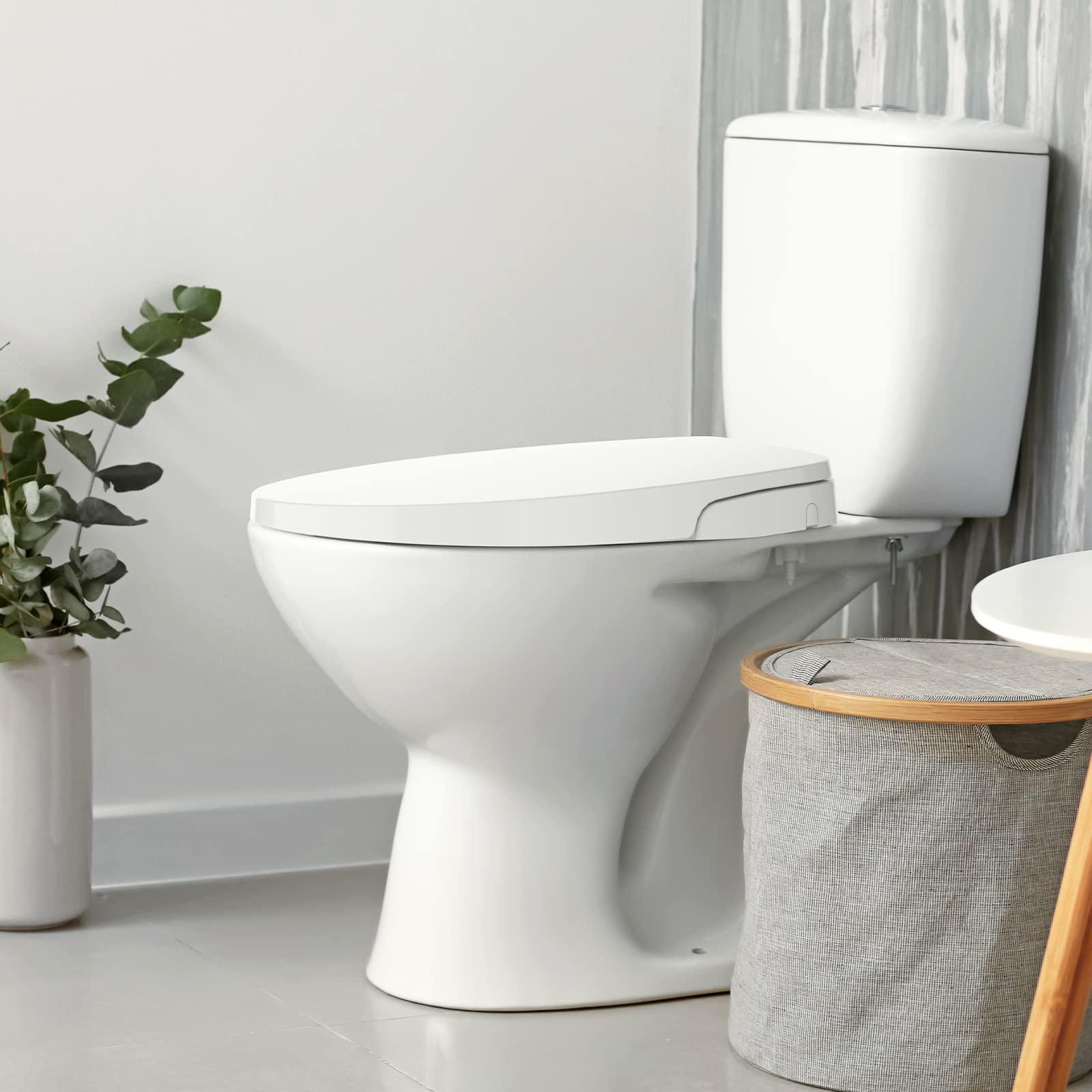 Premium Non-Electric Bidet Toilet Seat with Dual Nozzle - Easy Installation Elongated Toilet Seat for Enhanced Personal Hygiene & Comfort (Fits Elongated Toilets, White) - Perfect for Home, RV & Bathroom Upgrade