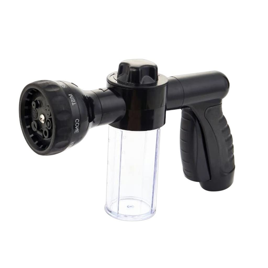 LEEC High Pressure Garden Water Gun - Car, Motorcycle, Plant Sprayer with Foam Function for Cleaning & Irrigation | Perfect for Outdoor, Car Wash & Gardening (Black)