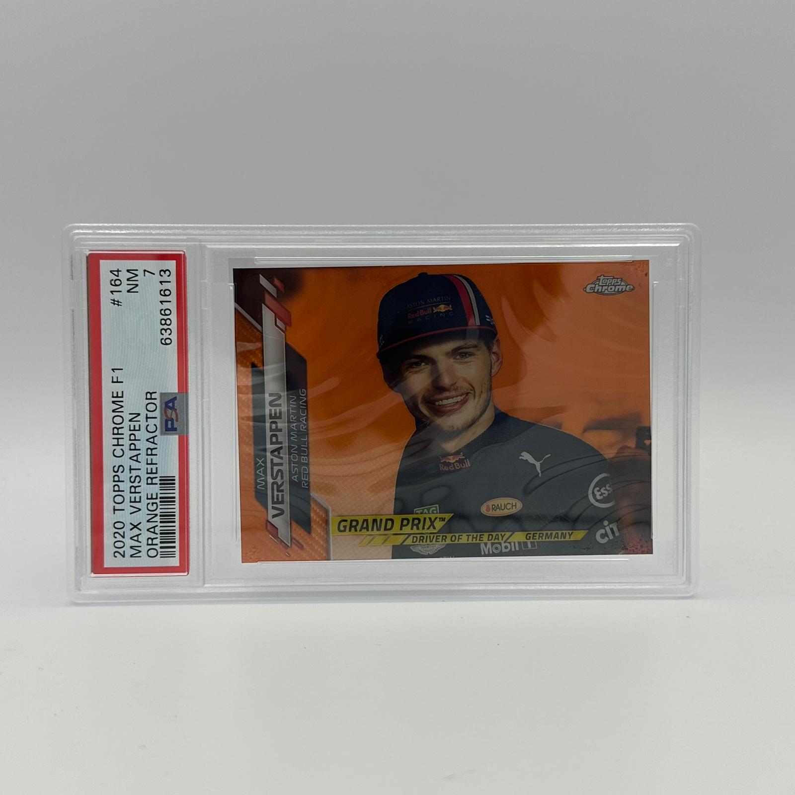 PSA 7 2001 Topps Max Verstappen #164 Driver Of The Day Orange Refractor - F1 Racing Collectible Card for Display & Investment - Perfect for Motorsport Fans & Card Collectors