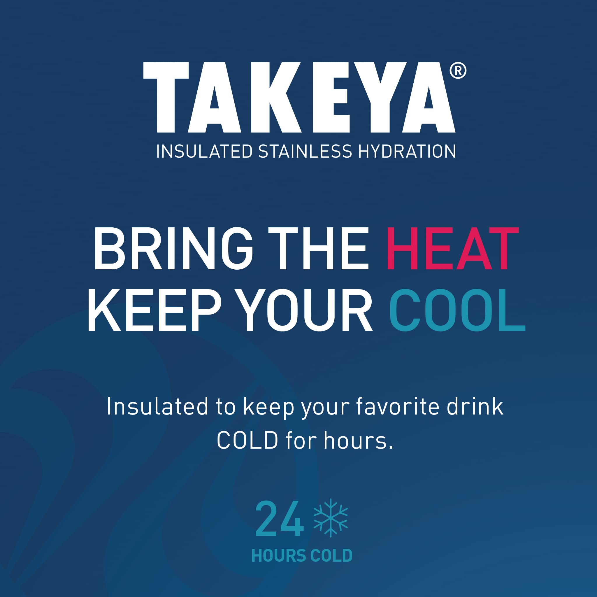 Takeya Actives Kids 14 oz Vacuum Insulated Stainless Steel Water Bottle with Straw Lid, Leak Proof & BPA Free, Atlantic Blue - Perfect for School, Sports & Outdoor Activities