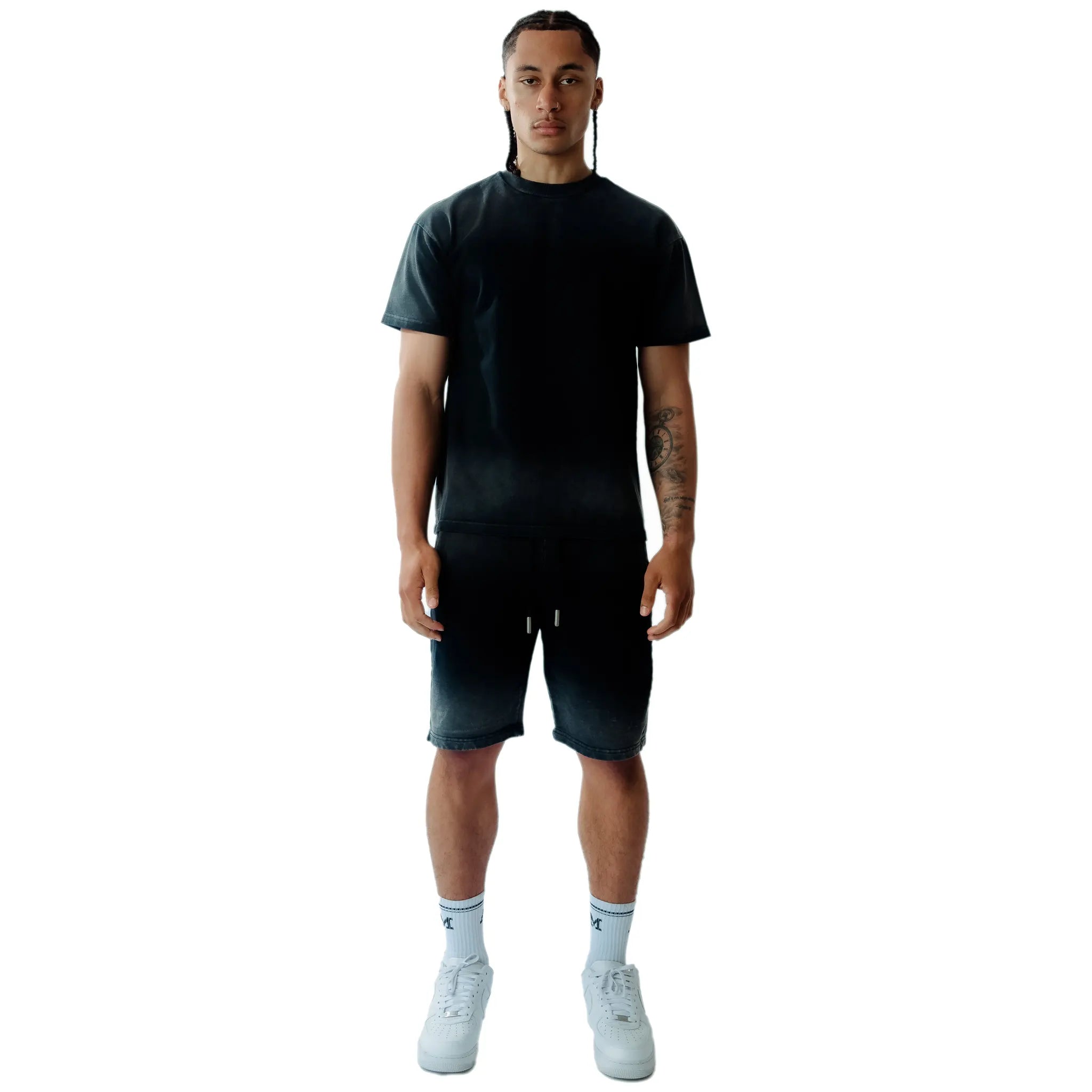 Amicci Levanto Washed Black Shorts for Men - Comfortable Casual Stretch Denim Shorts | Perfect for Summer, Beach, and Outdoor Activities