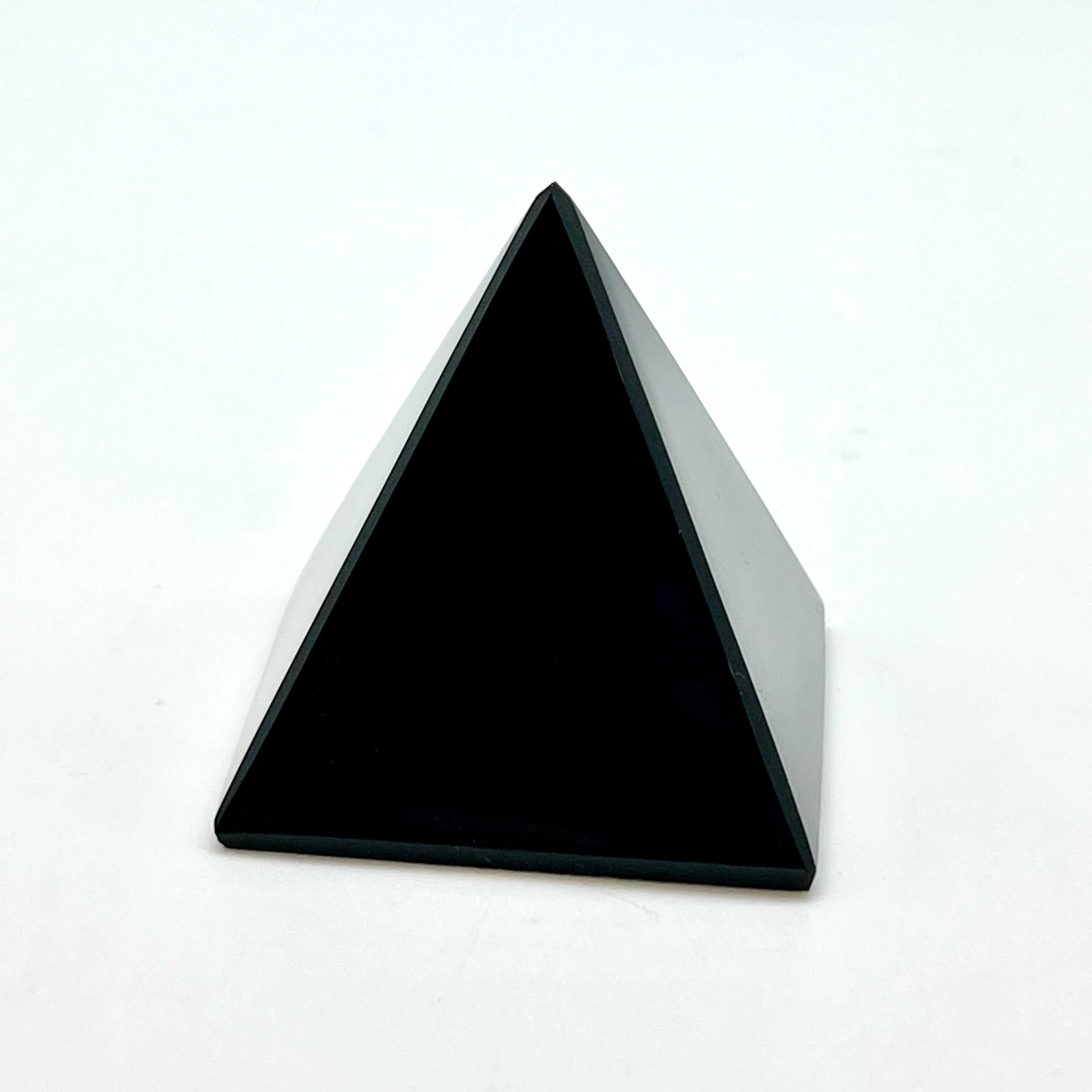 Black Obsidian Pyramid - Natural Healing Stone for Meditation, Protection & Positive Energy | Perfect for Home Decor, Yoga & Spiritual Practices