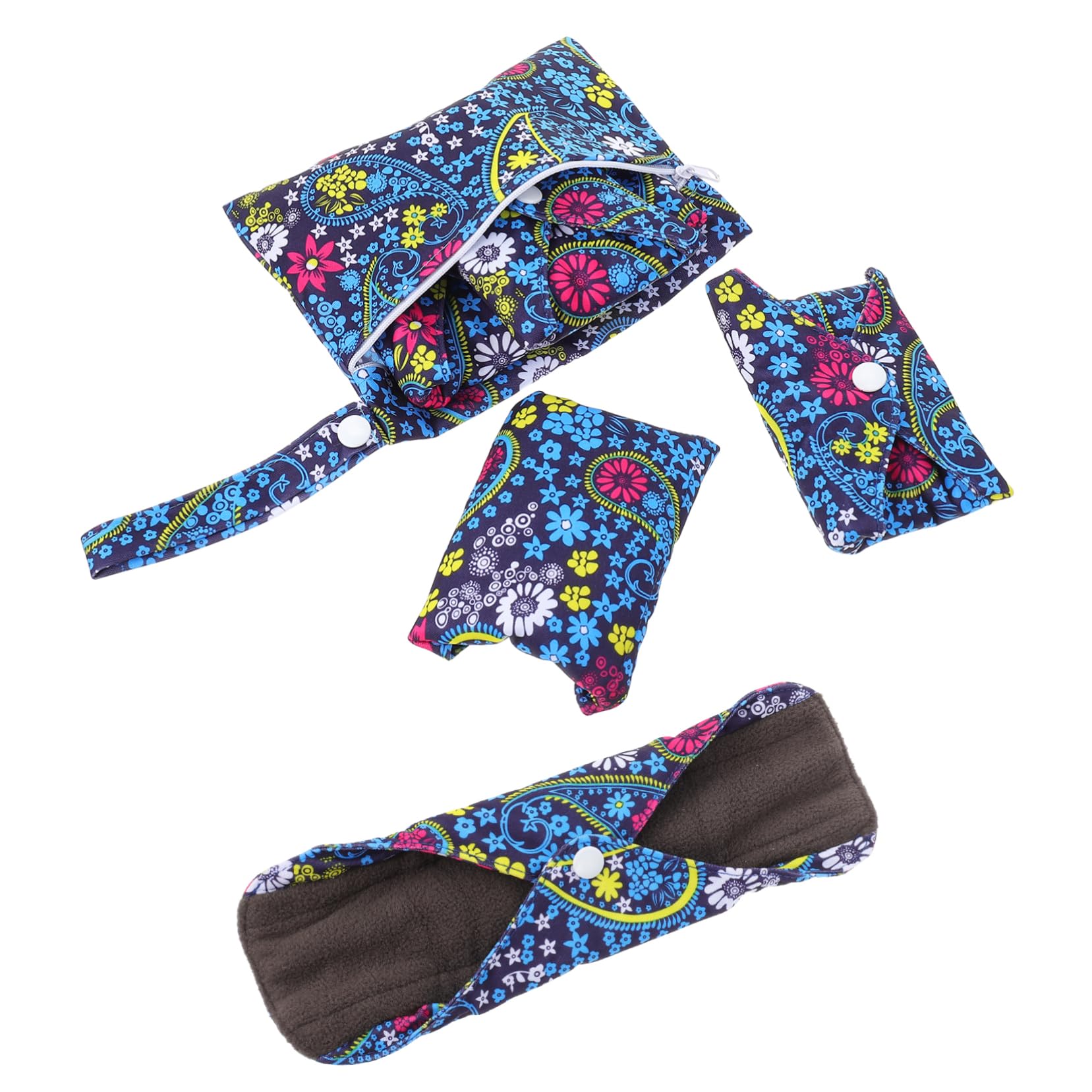 GLEAVI 12 Pack Washable Reusable Sanitary Pads for Women - Bamboo Charcoal Panty Liners, Menstrual Pads & Postpartum Mother Pads | Eco-Friendly, Leak-Proof & Odor-Control | Perfect for Daily Use, Period Protection & Postpartum Care