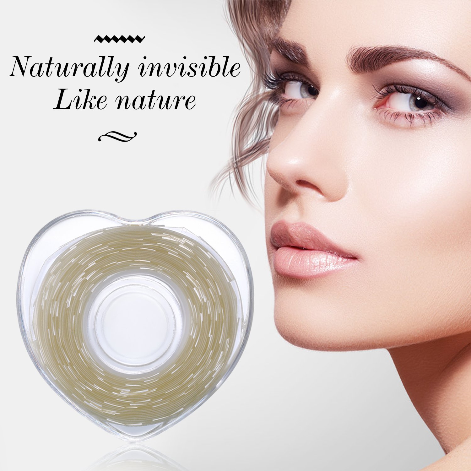 Natural Waterproof Eyelid Tape - Invisible Single & Double Eyelid Stickers for Asian Eyes | Adhesive Lash Fiber Glue Tapes for Bigger Looking Eyes | Perfect for Makeup, Cosplay & Everyday Use
