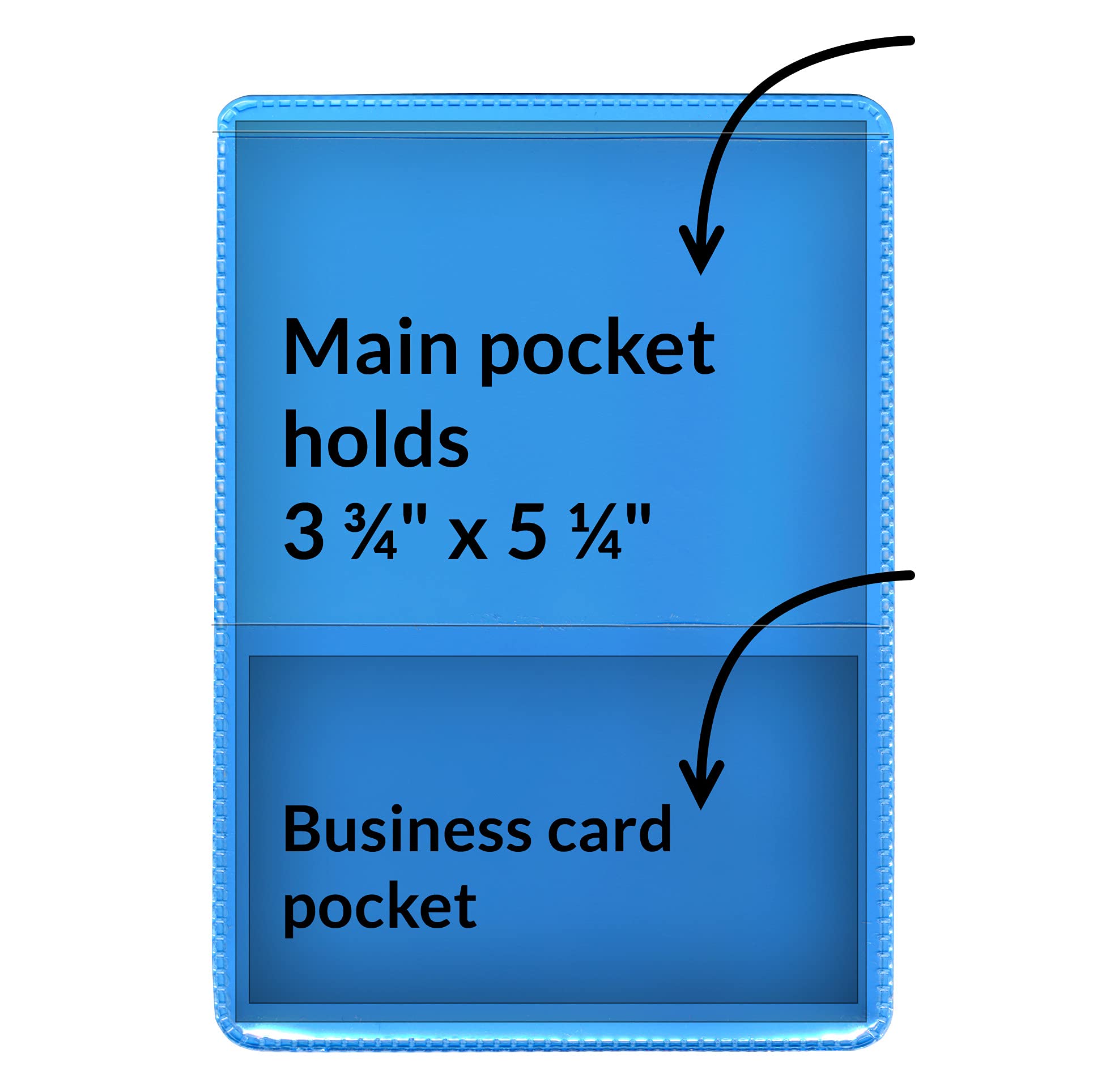 StoreSMART® 500 Pack Light Blue Auto Insurance & ID Card Holders - Durable Plastic Card Protectors for Vehicles, Wallets & Organization - RFS20-LB500