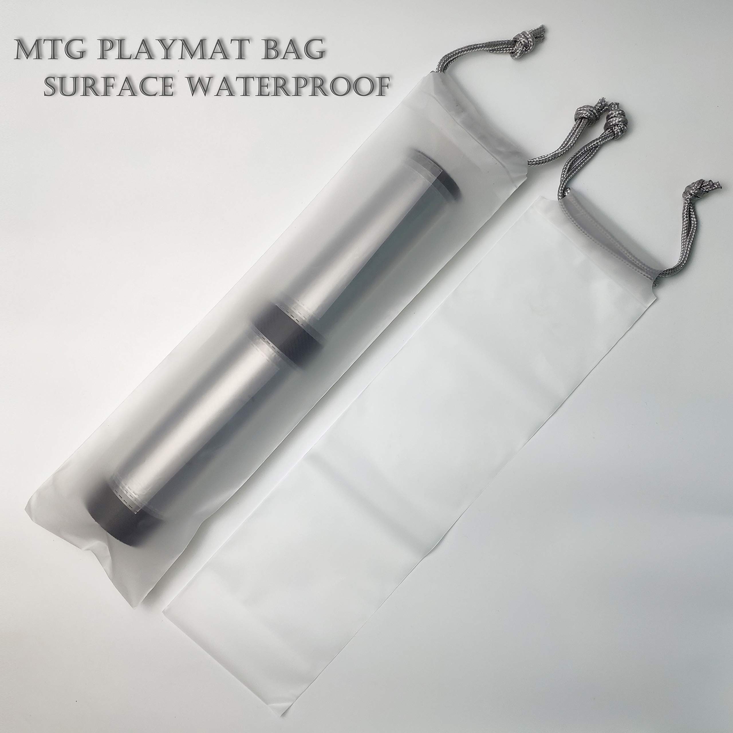 Waterproof Playmat Storage Bag - Compact CCG Playmat Organizer, Mouse Pad Holder, Easy to Carry for MTG, Yu-Gi-Oh, Pokemon TCG - White (1pc) - Perfect for Game Nights & Travel