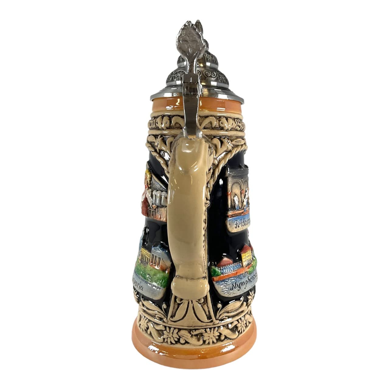 Authentic Munich Landmarks German Beer Stein .5L - Oktoberfest Bavaria Collectible Mug - Perfect for Beer Lovers, Home Bar Decor & German Culture Enthusiasts