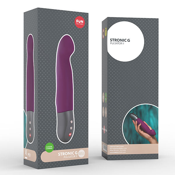 Fun Factory Stronic G Spot Pulsator II - Hands-Free Thrusting Dildo for Women - Powerful G-Spot Stimulator - Waterproof & Rechargeable Adult Toy for Solo Play & Couples Use