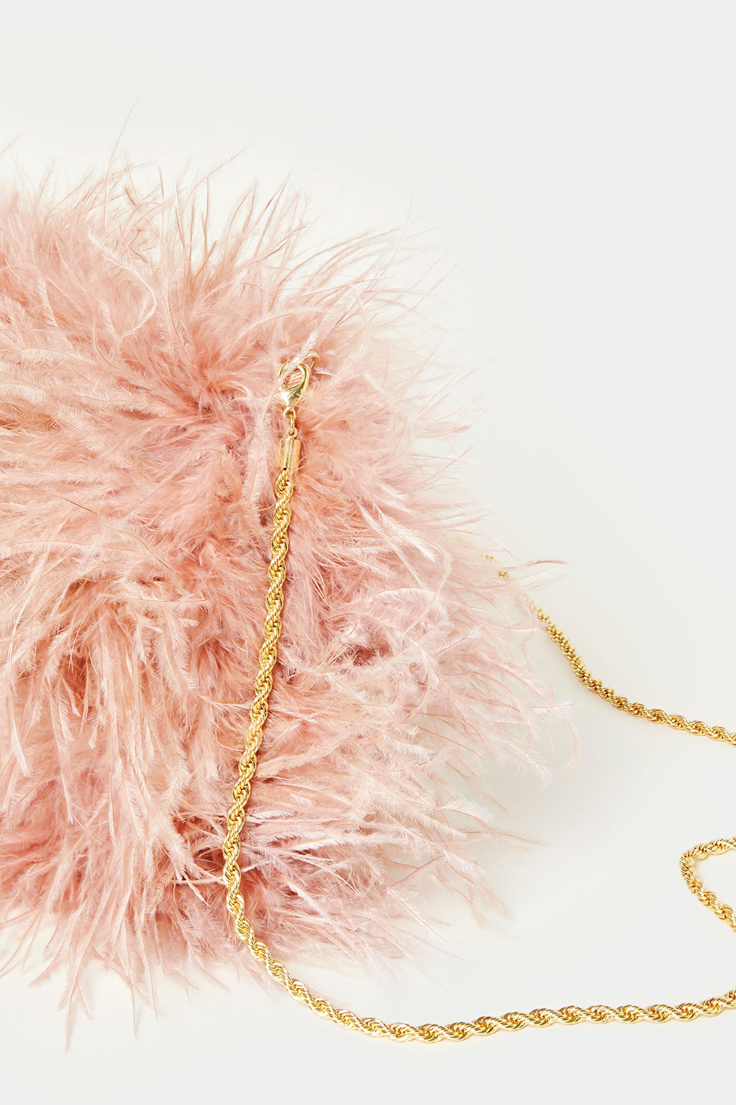 Blush Feathers Zahara Bag - Stylish & Elegant Crossbody Purse for Women | Perfect for Parties, Weddings & Evening Events