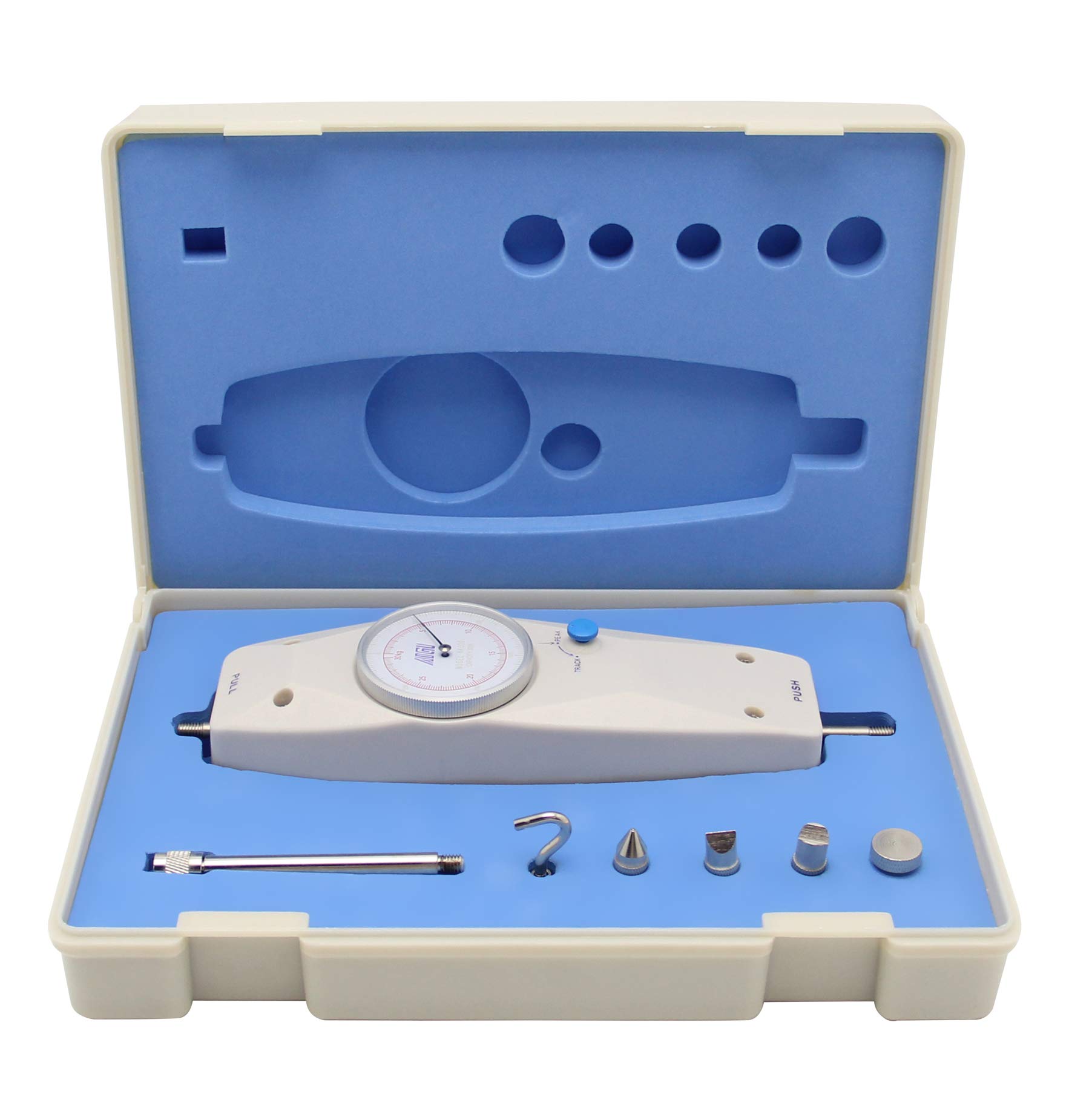 BAOSHISHAN 500N/50KG Mechanical Push Pull Gauge Force Meter Tester - Dial Indicator for Tension & Compression Testing - Perfect for Industrial, Laboratory, and Quality Control Applications