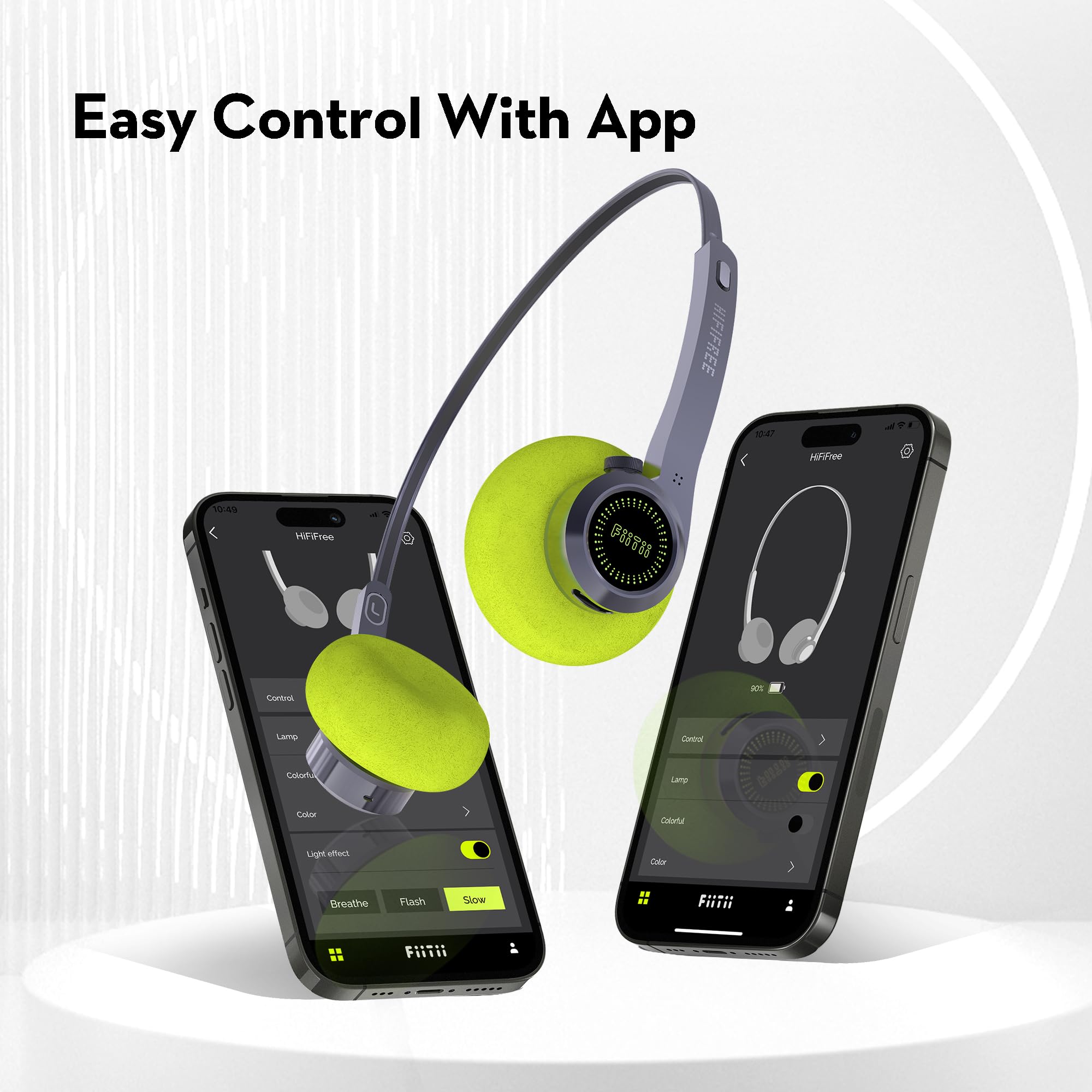 mifo FiiTii Retro Wireless Headphones - Bluetooth 5.4 On-Ear Headset with Built-in Mic, HiFi Dynamic Sound, Lightweight Design (Black/Green/Orange) - Perfect for Commuting, Workouts & Vintage Music Lovers
