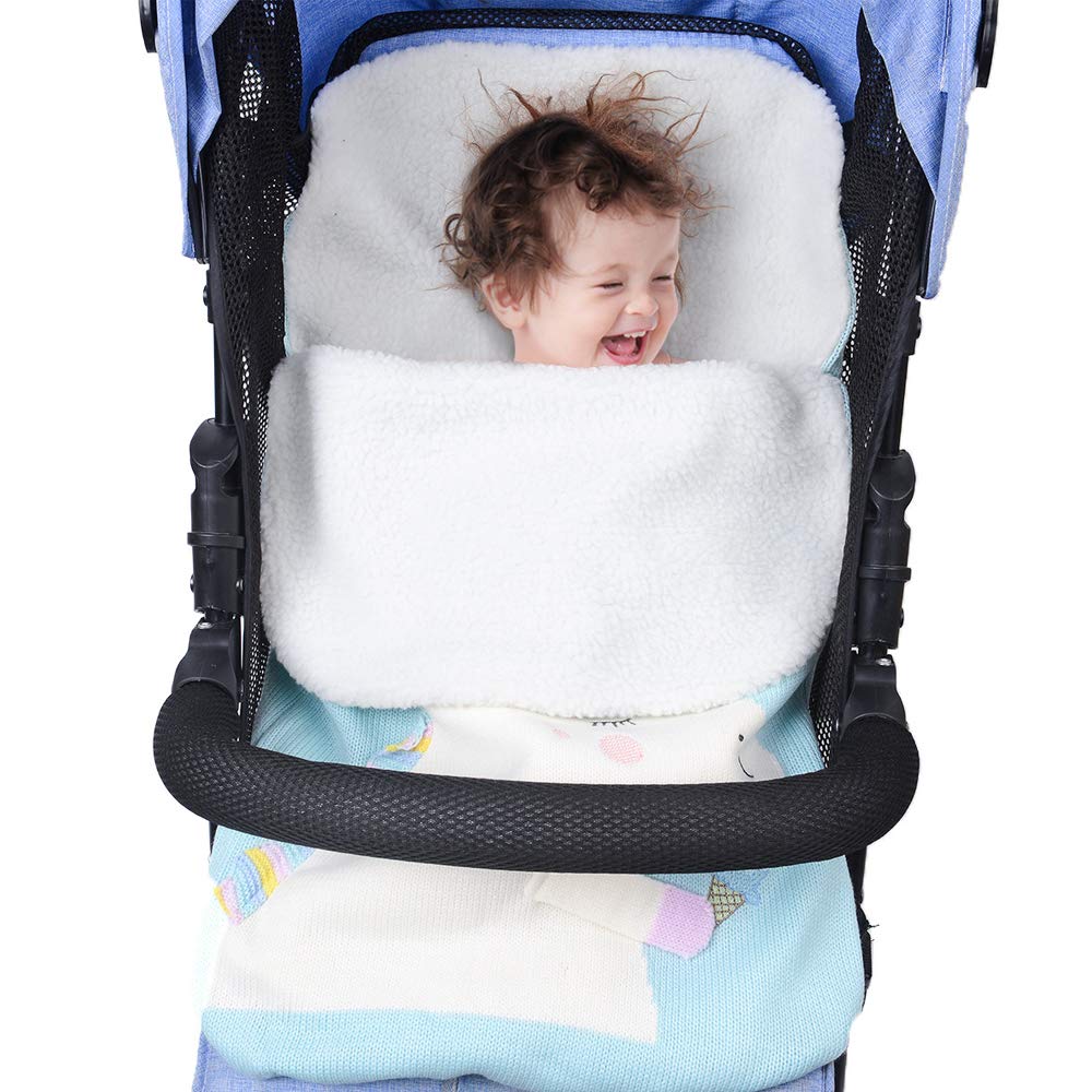 YEKEYI Unisex Baby Sleeping Bag - Soft Newborn Swaddle Wrap Blanket & Sleep Sack for 0-12 Months - Perfect for Stroller, Crib & Nursery (Blue) | Cozy & Safe for Nighttime & Naptime
