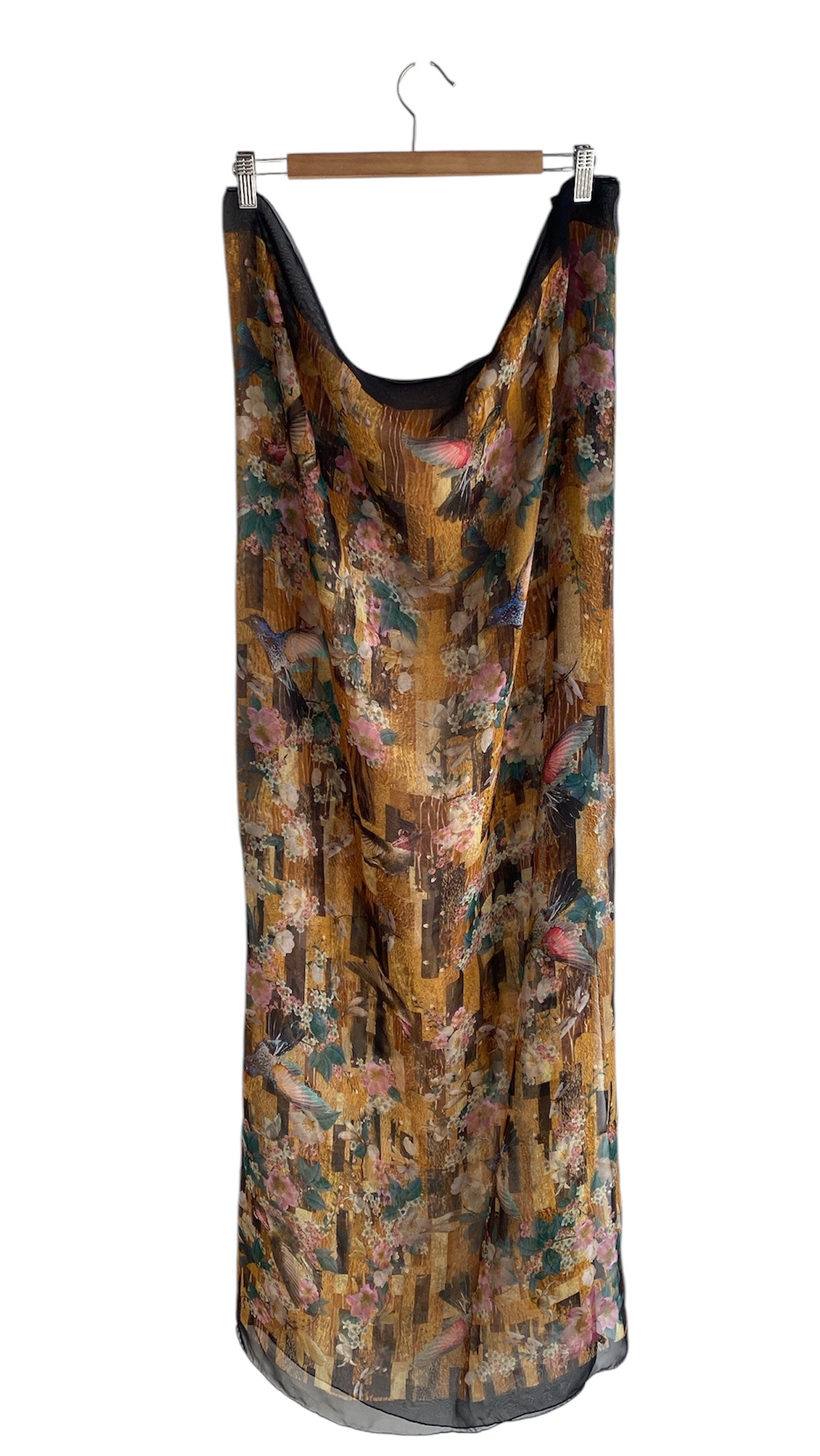 Alexander McQueen Luxury Silk Scarf - Floral Printed Designer Scarf for Women - Perfect for Gift, Travel & Fashion Accessories
