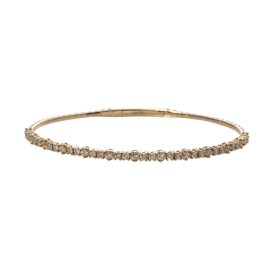 0.92ctw Diamond 14K Yellow Gold Flexible Tennis Bracelet - Elegant Jewelry for Women, Perfect for Weddings, Anniversaries & Special Occasions