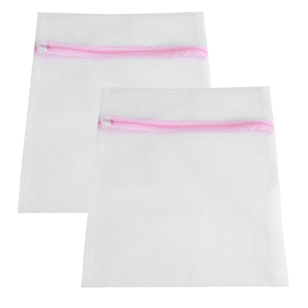 PitLite 2-Pack Large 19x23 Inch Mesh Laundry Bags for Delicates - Gentle Washing & Clothes Sorting - Perfect for Bras, Lingerie, Baby Clothes & Travel Laundry Organization