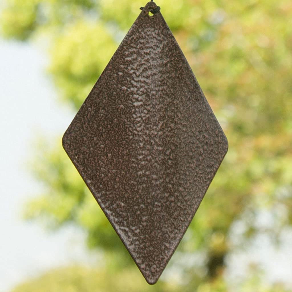 Handmade Cast Iron Cylindrical Wind Chimes - Outdoor Meditation Wind Bell for Courtyard, Eaves & Garden Decor | Soothing Bronze Pendant Chime for Relaxation & Zen Atmosphere