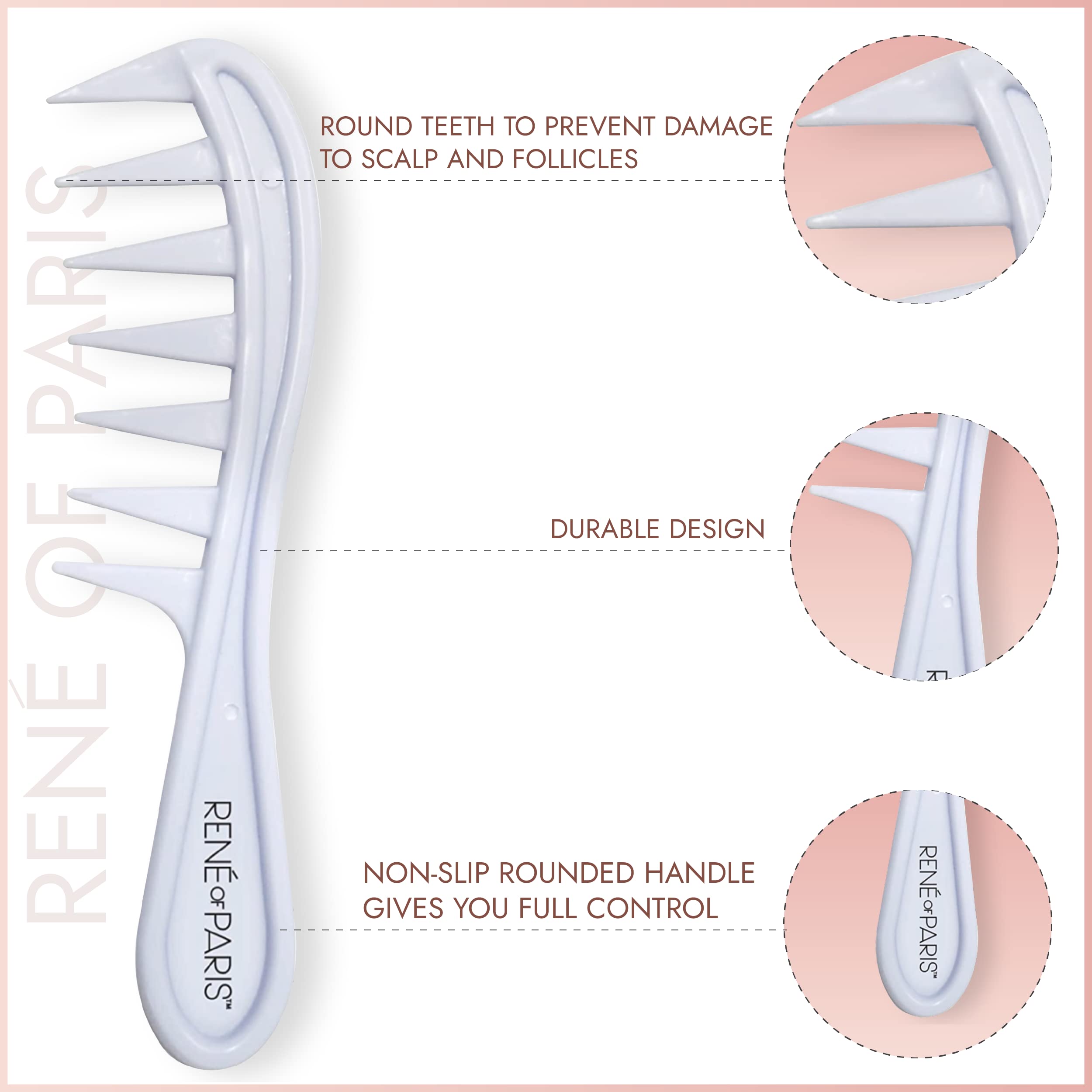 Wide Tooth Detangling Comb for Hair & Wigs – Gentle Styling Tool for Wet, Curly, and Thick Hair – Perfect for Salons, Travel, and Home Use